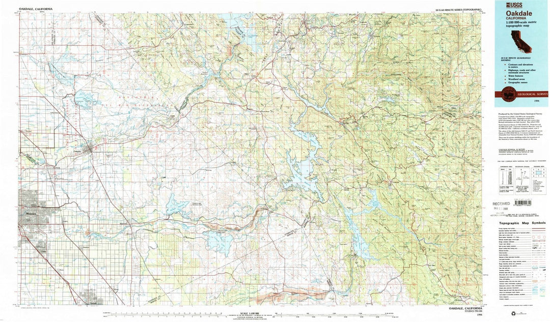 1994 Oakdale, CA - California - USGS Topographic Map