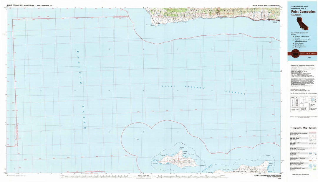 1981 Point Conception, CA - California - USGS Topographic Map