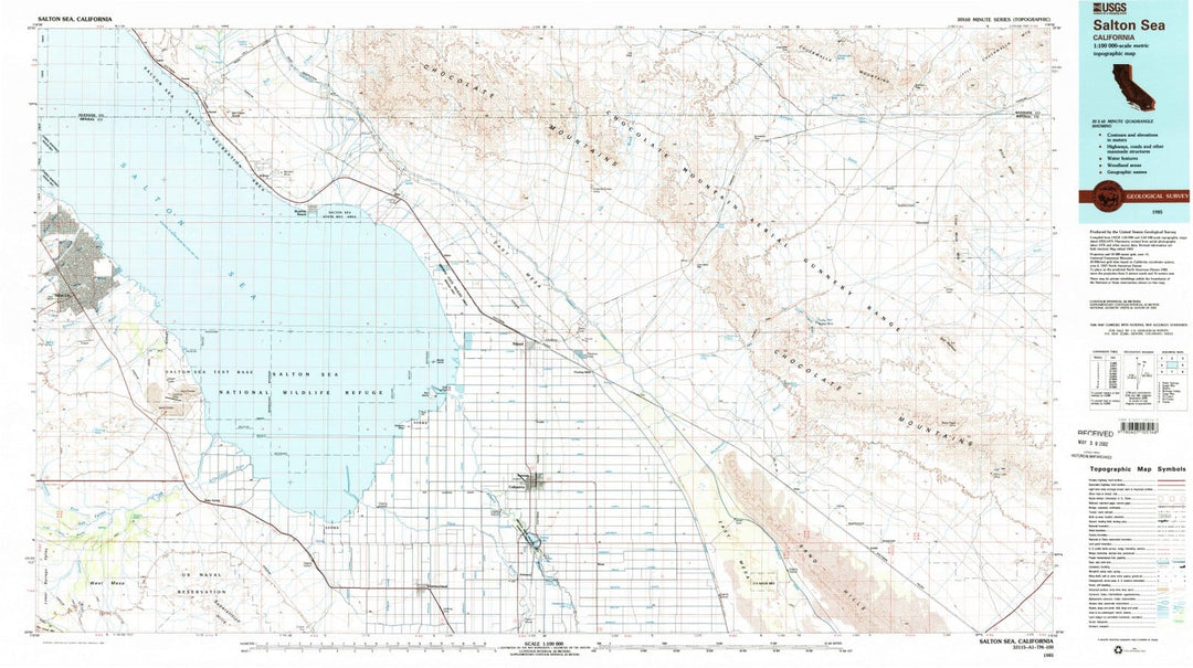 1985 Saltona, CA - California - USGS Topographic Map
