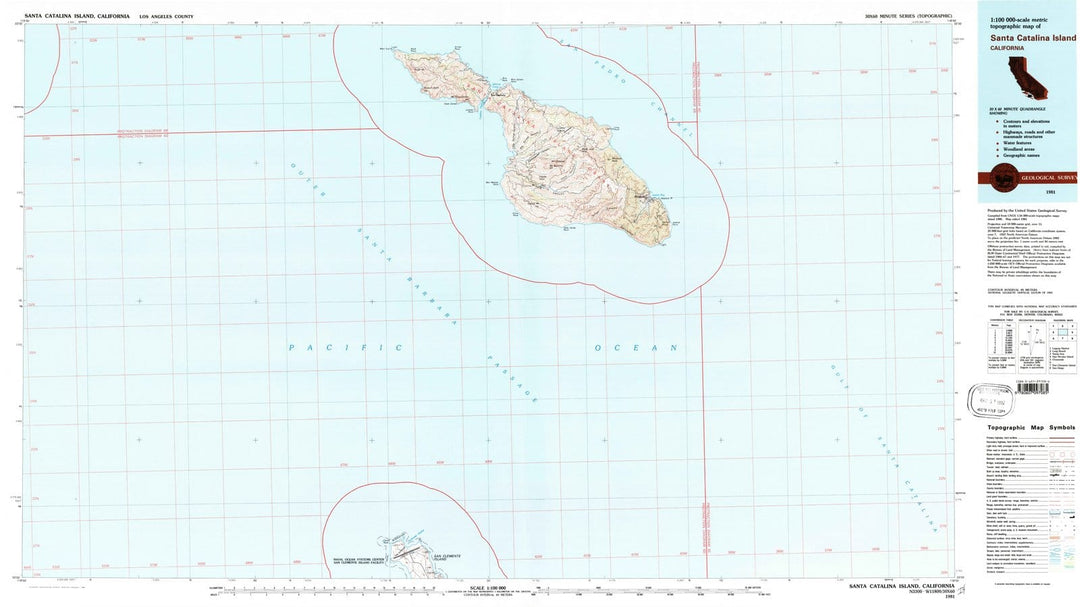 1981 Santa Catalina Island, CA - California - USGS Topographic Map