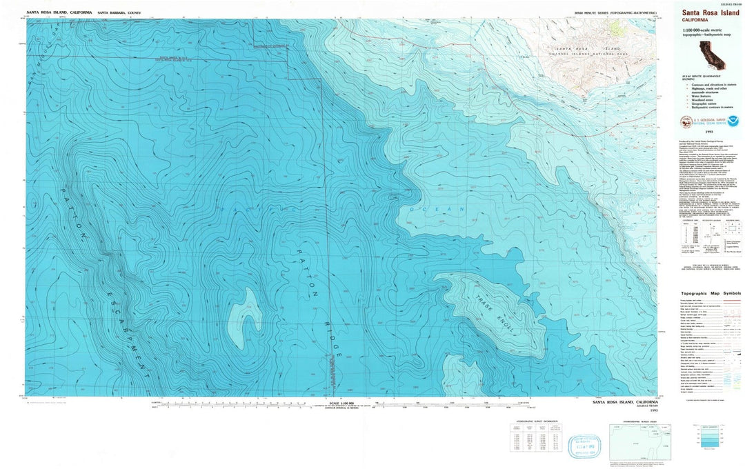 1993 Santa Rosa Island, CA - California - USGS Topographic Map