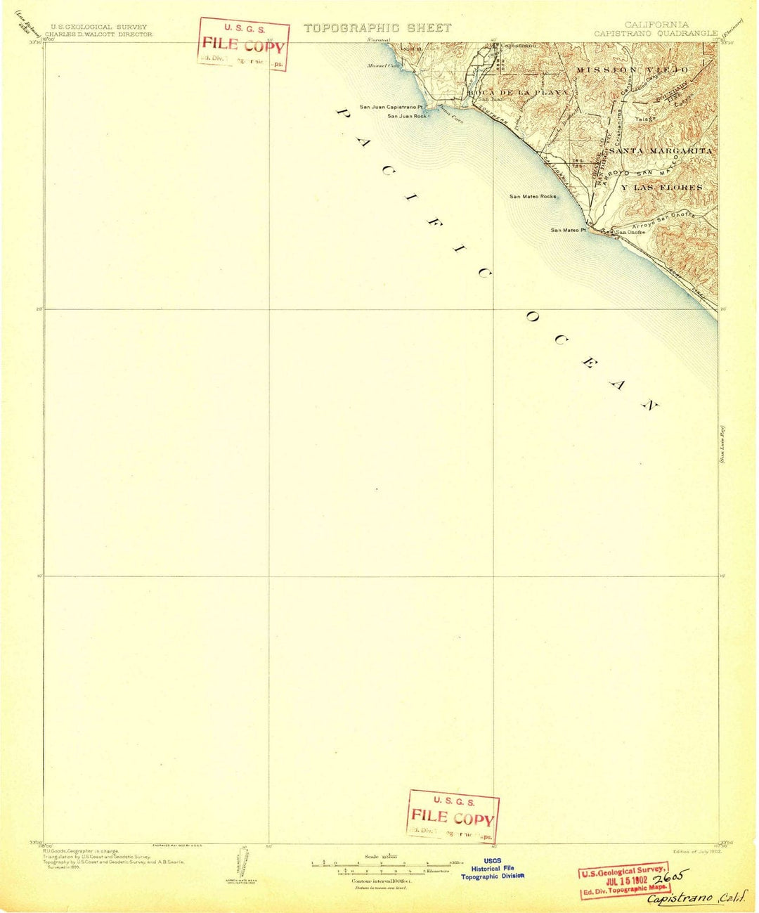 1902 Capistrano, CA - California - USGS Topographic Map