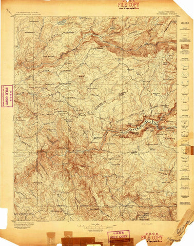 1897 Yosemite, CA - California - USGS Topographic Map