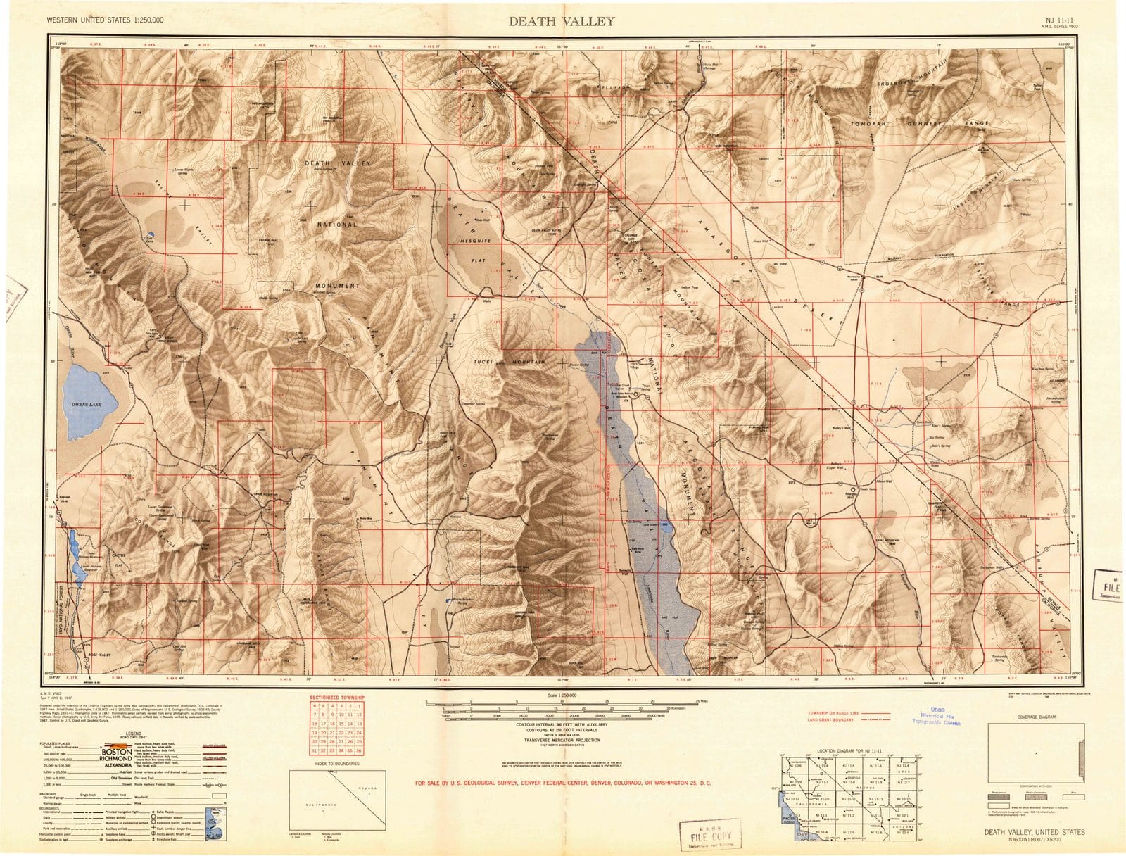 1948 Death Valley, CA - California - USGS Topographic Map