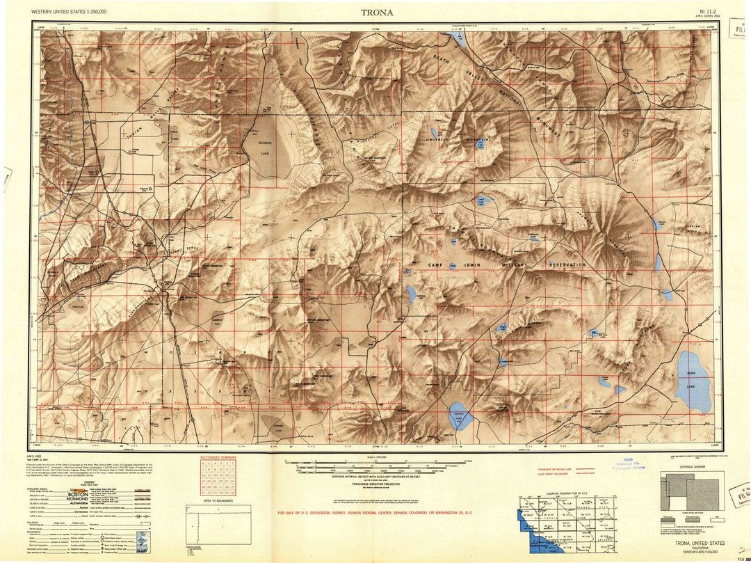 1947 Trona, CA - California - USGS Topographic Map