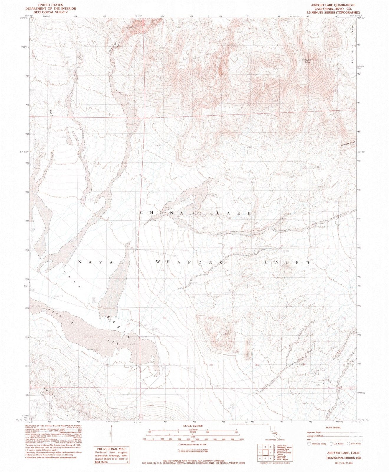 1982 Airport Lake, CA - California - USGS Topographic Map