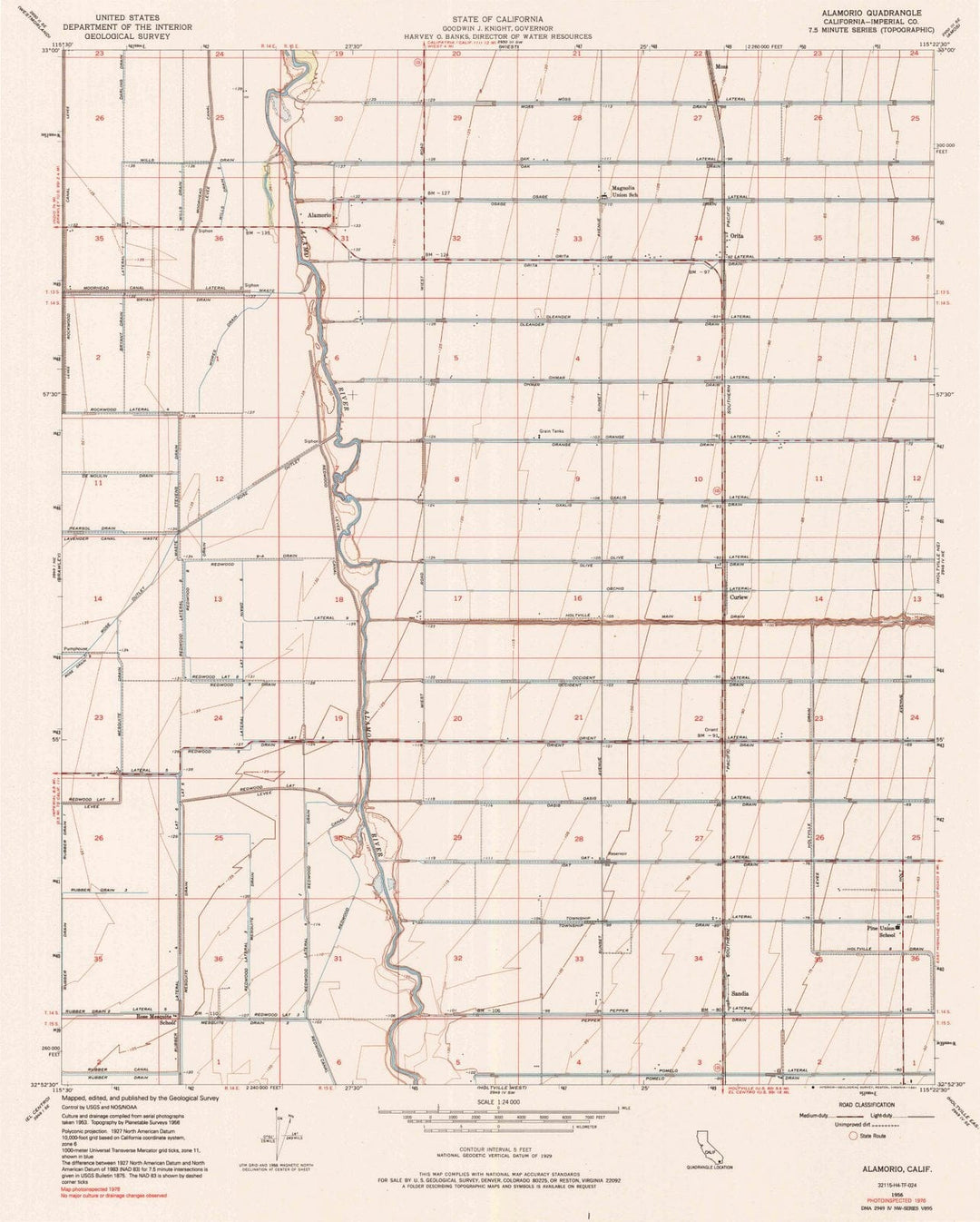1956 Alamorio, CA - California - USGS Topographic Map