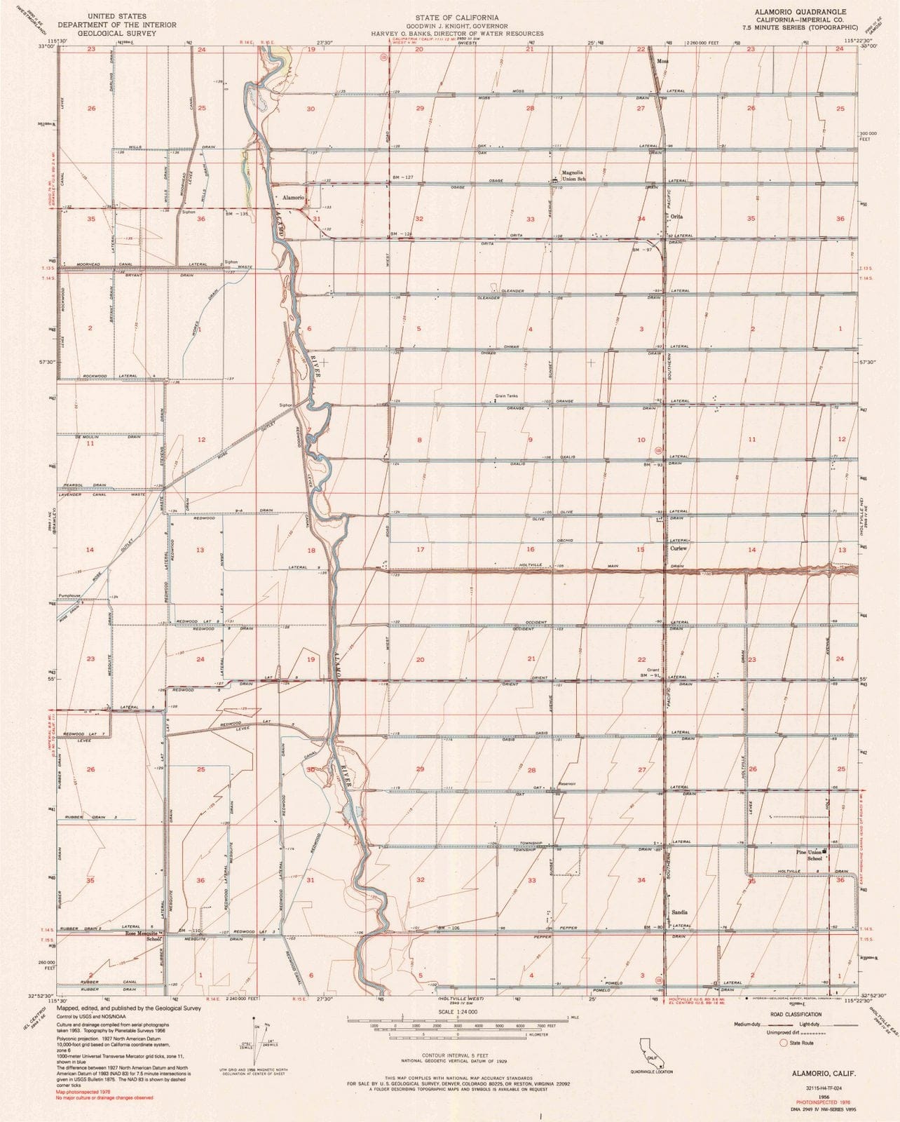 1956 Alamorio, CA - California - USGS Topographic Map