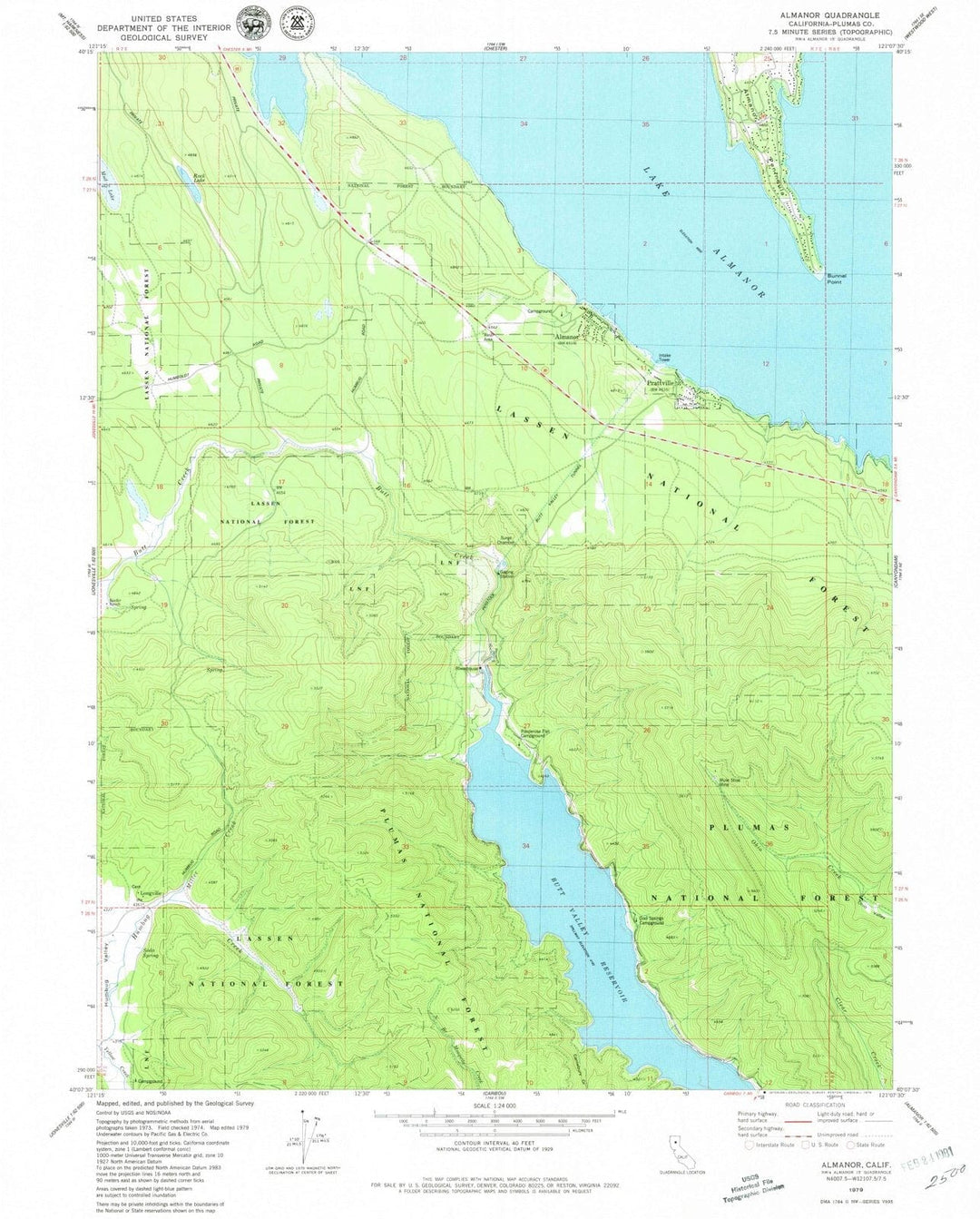 1979 Almanor, CA - California - USGS Topographic Map
