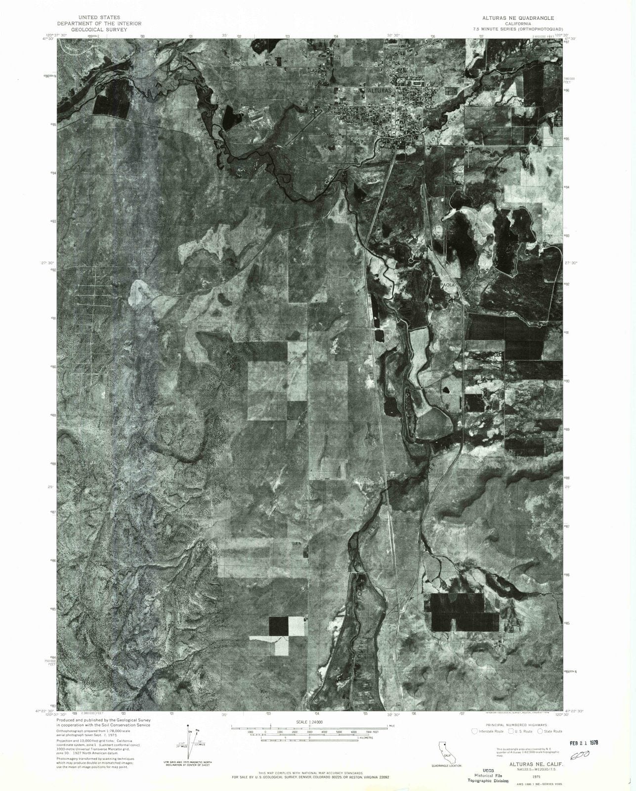 1975 Alturas, CA - California - USGS Topographic Map