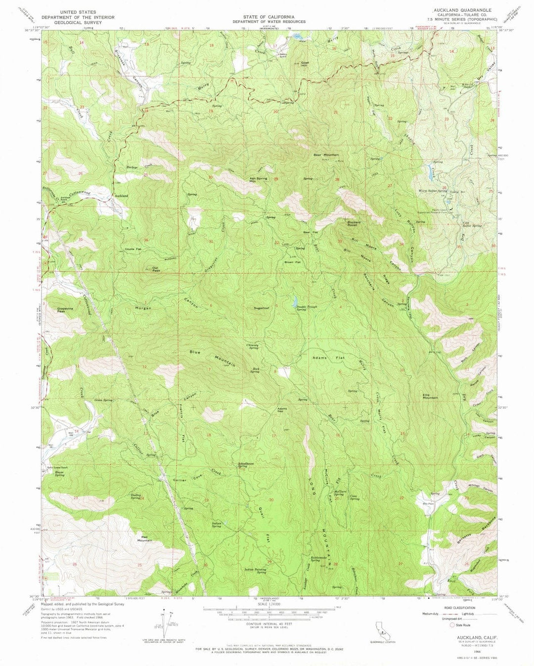 1966 Auckland, CA - California - USGS Topographic Map