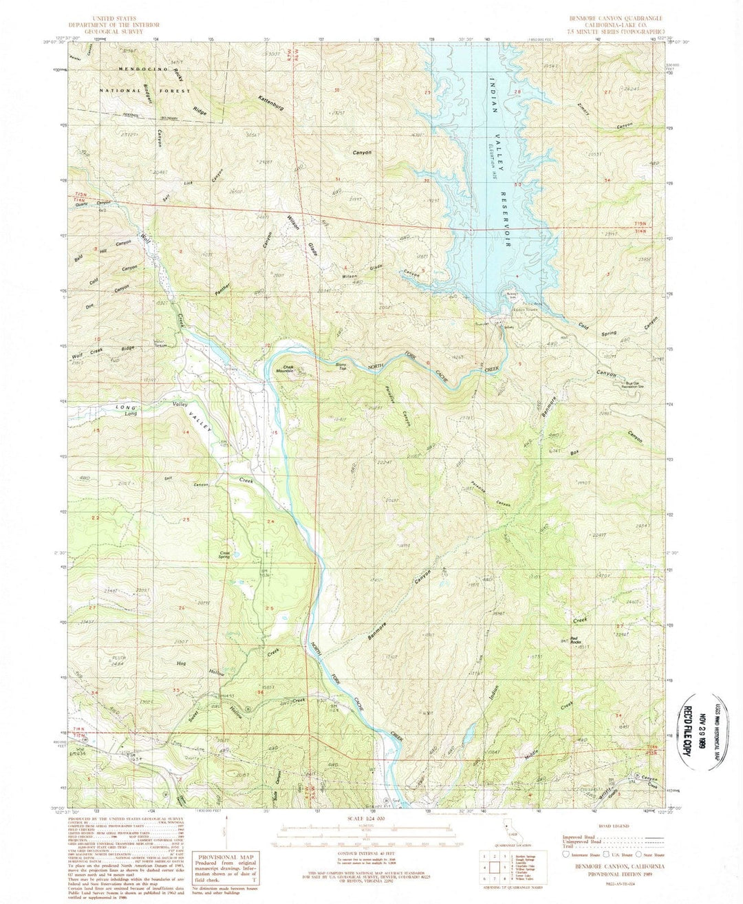 1989 Benmore Canyon, CA - California - USGS Topographic Map