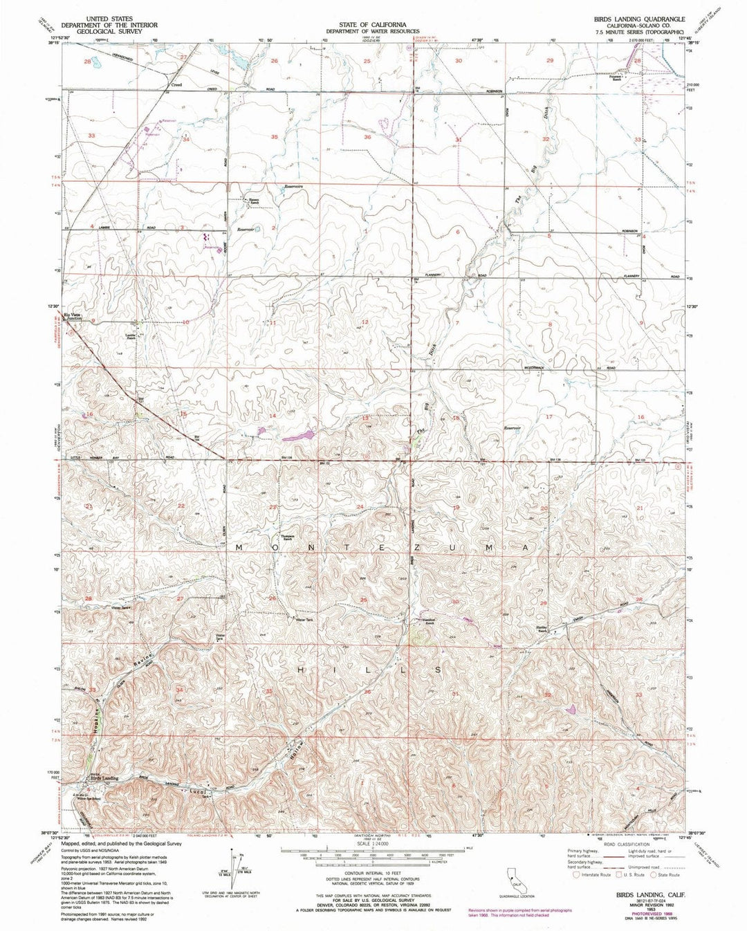 1953 Birds Landing, CA - California - USGS Topographic Map
