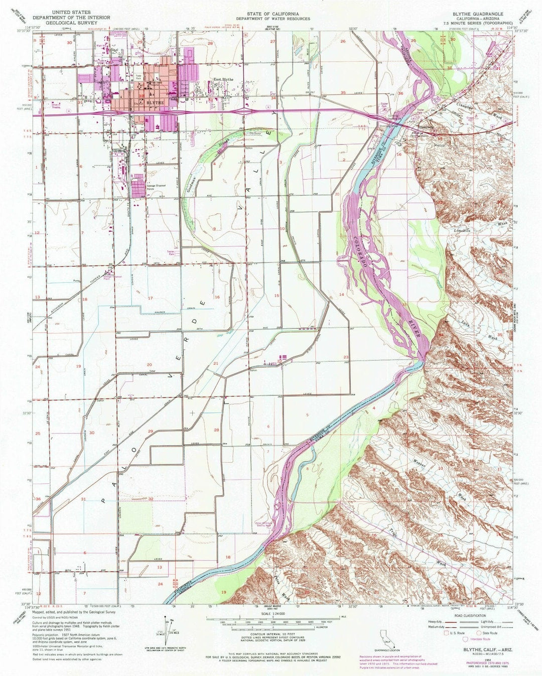 1951 Blythe, CA - California - USGS Topographic Map