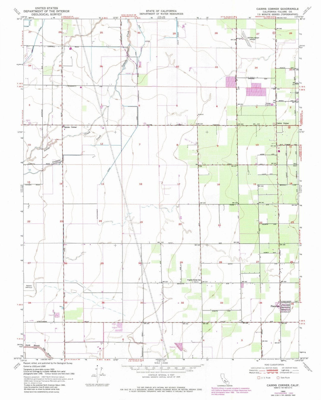 1950 Cairns Corner, CA - California - USGS Topographic Map