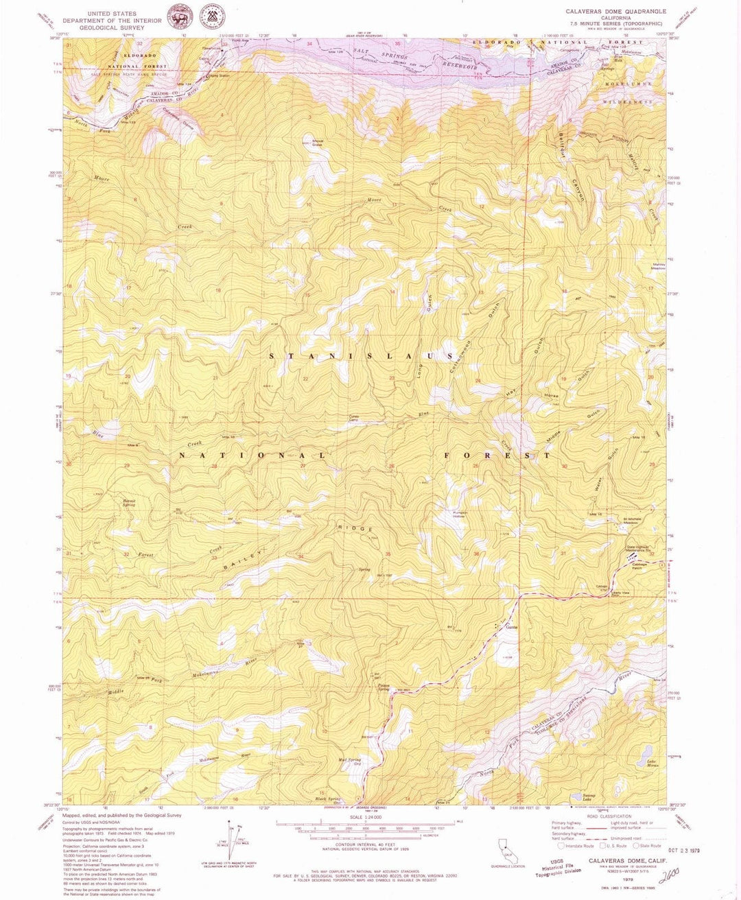 1979 Calaverasome, CA - California - USGS Topographic Map
