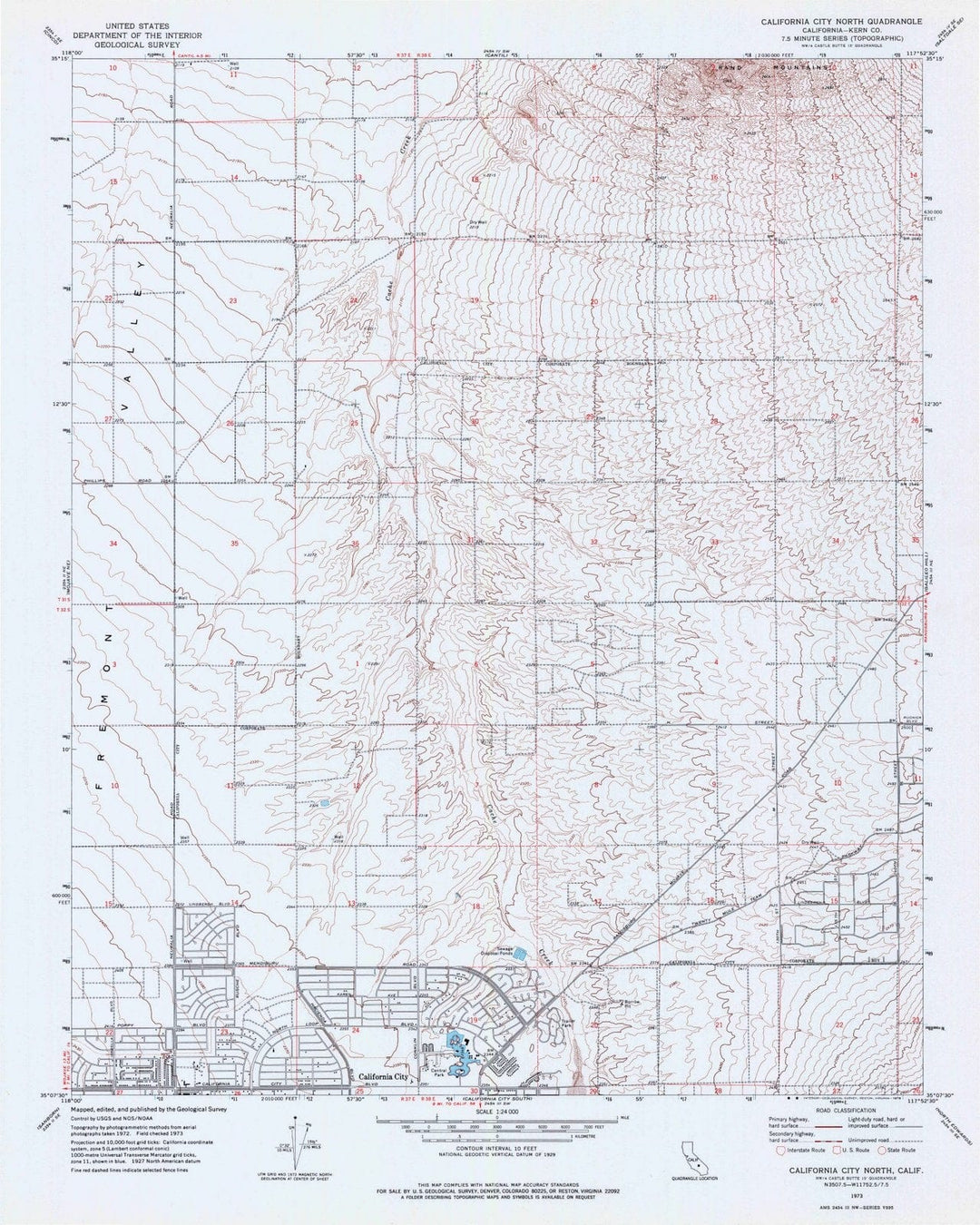 1973 California, CA - California - USGS Topographic Map