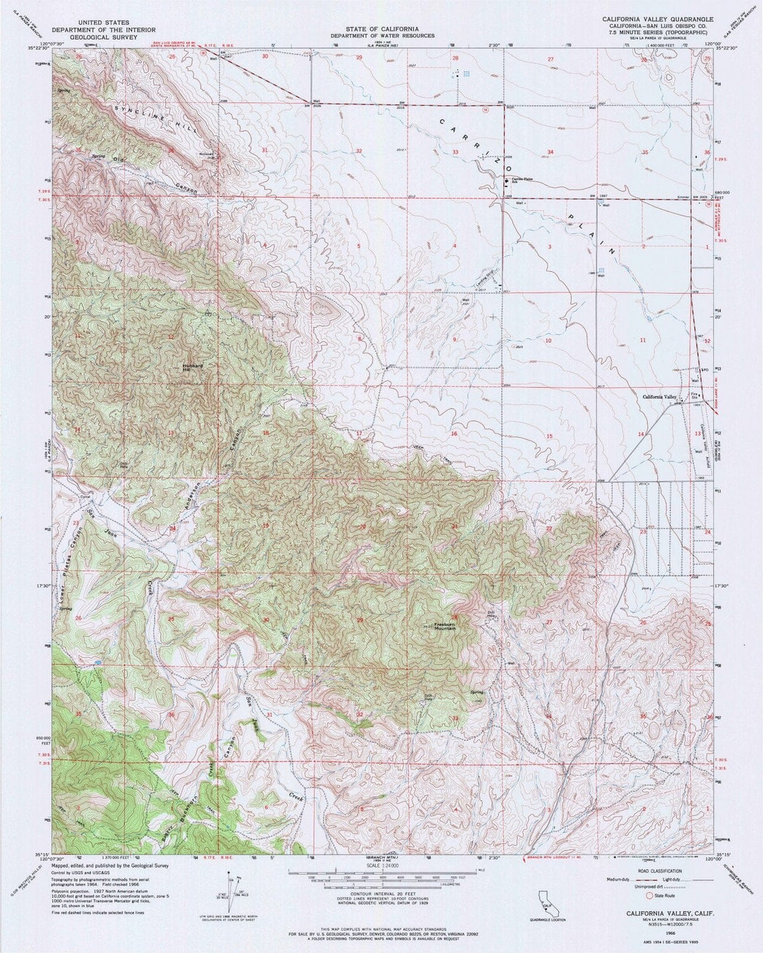 1966 California, CA - California - USGS Topographic Map