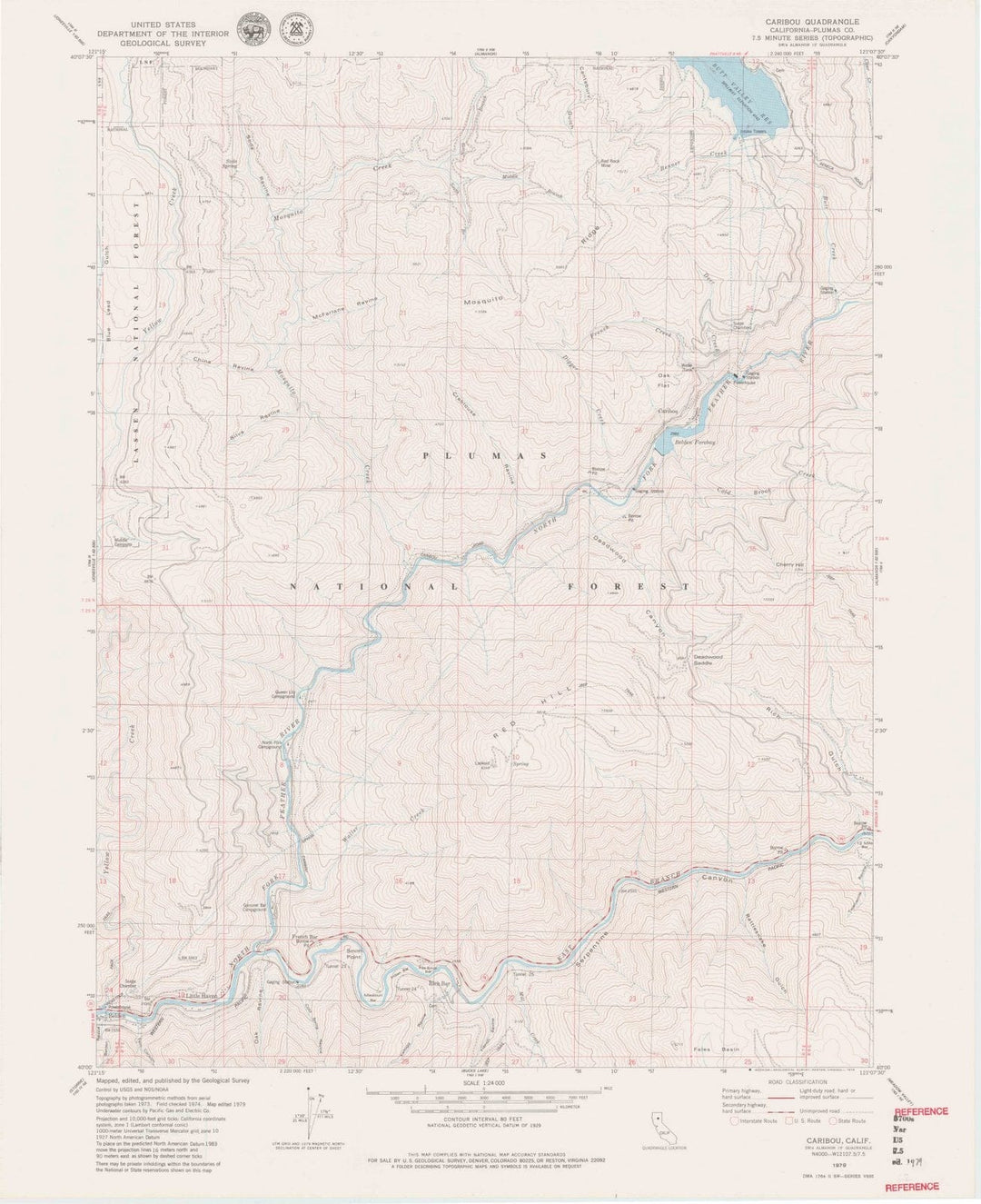 1979 Caribou, CA - California - USGS Topographic Map