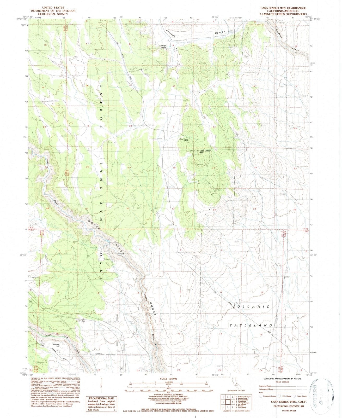 1984 Casaiablo MTN, CA - California - USGS Topographic Map