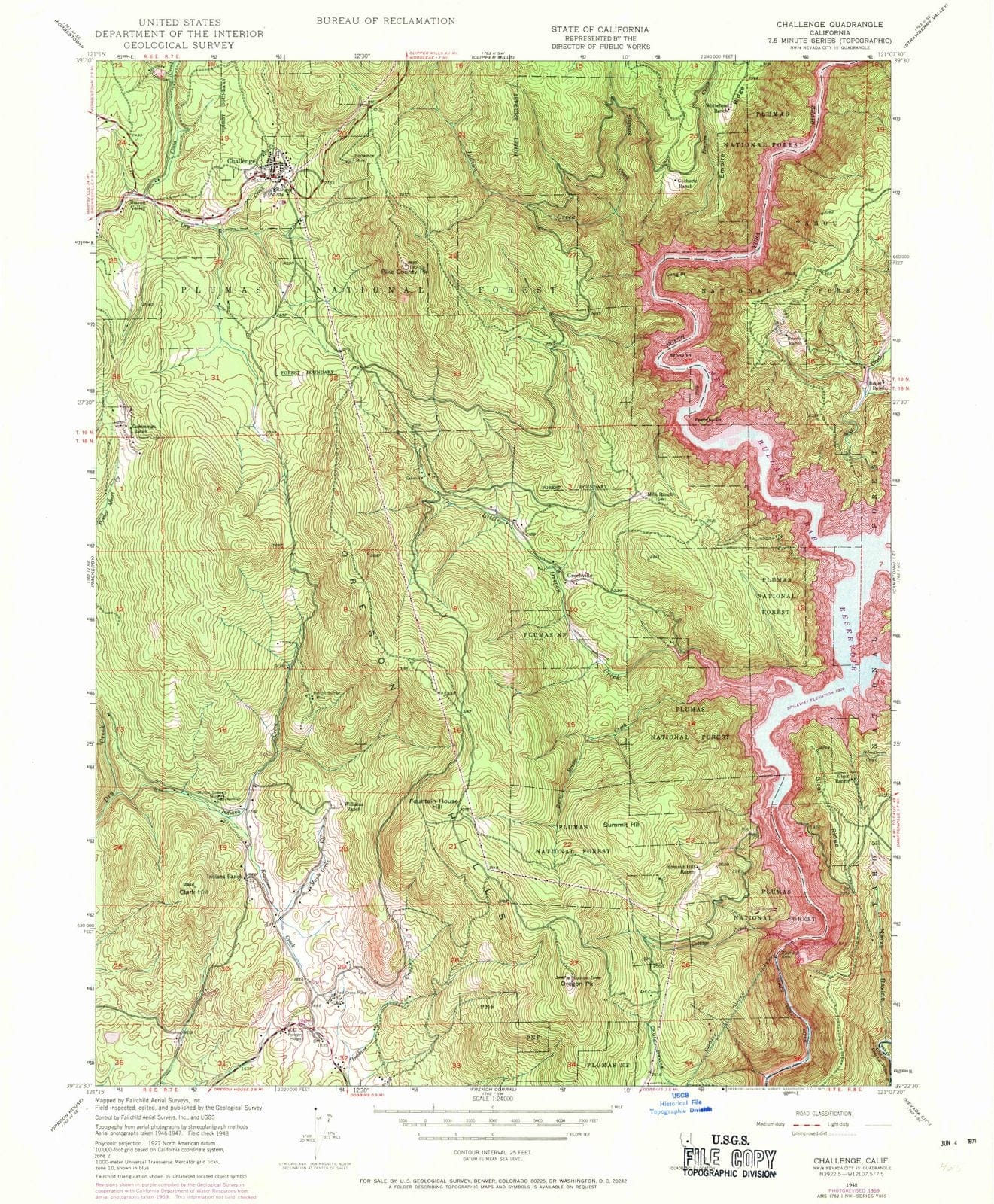 1948 Challenge, CA - California - USGS Topographic Map