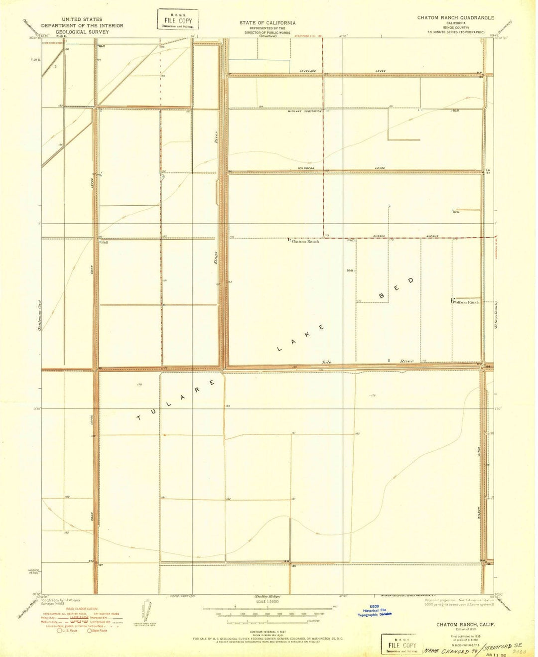 1950 Chatom Ranch, CA - California - USGS Topographic Map