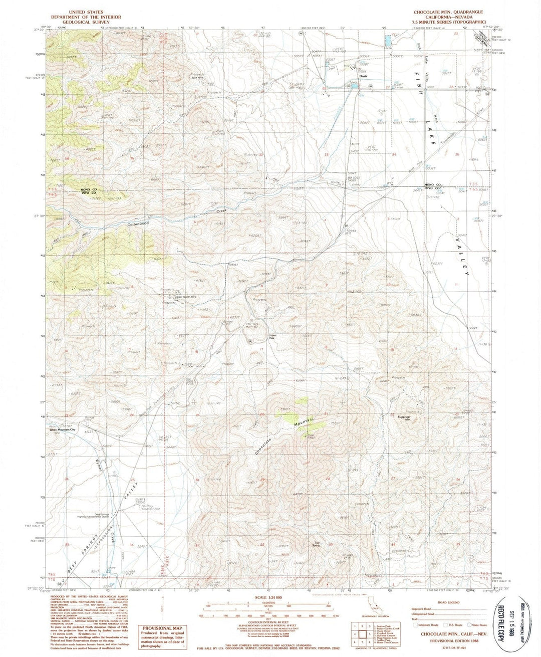 1988 Chocolate MTN, CA - California - USGS Topographic Map v2