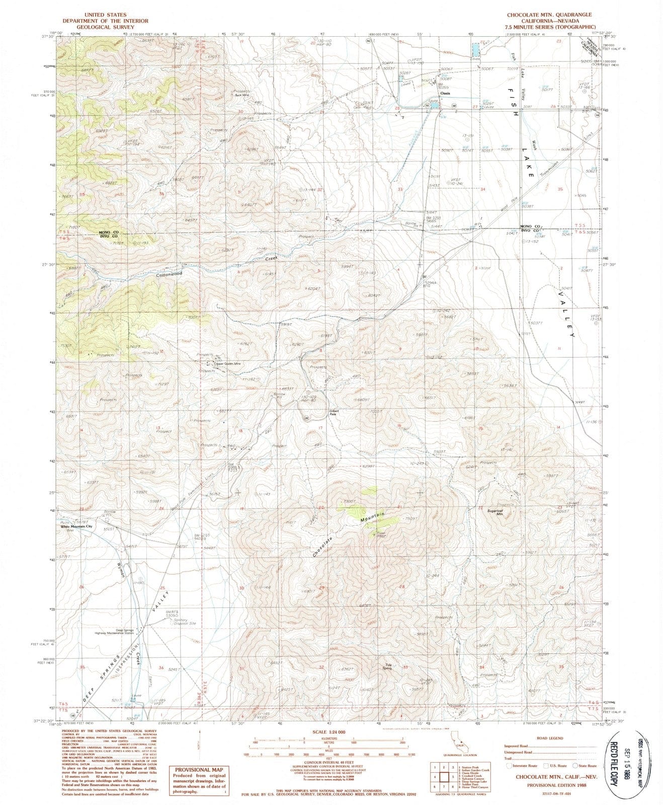 1988 Chocolate MTN, CA - California - USGS Topographic Map v2