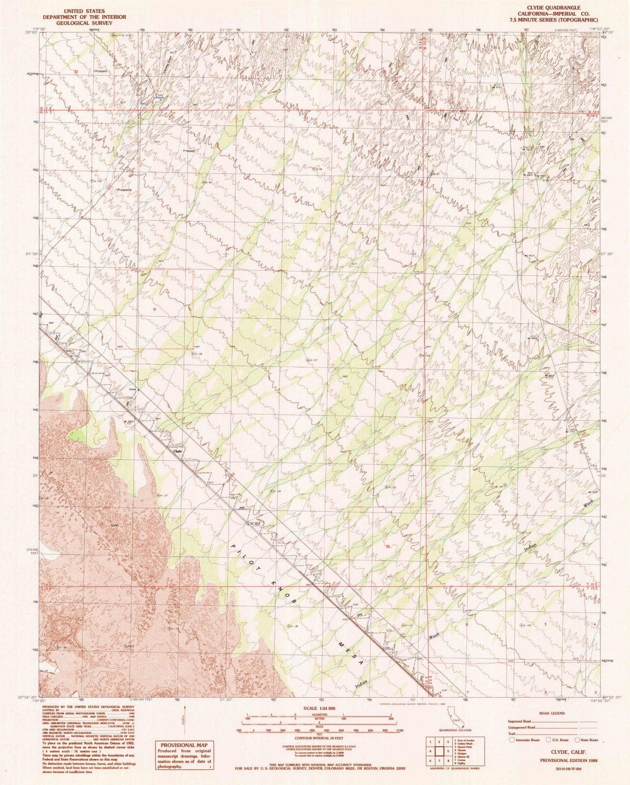 1988 Clyde, CA - California - USGS Topographic Map