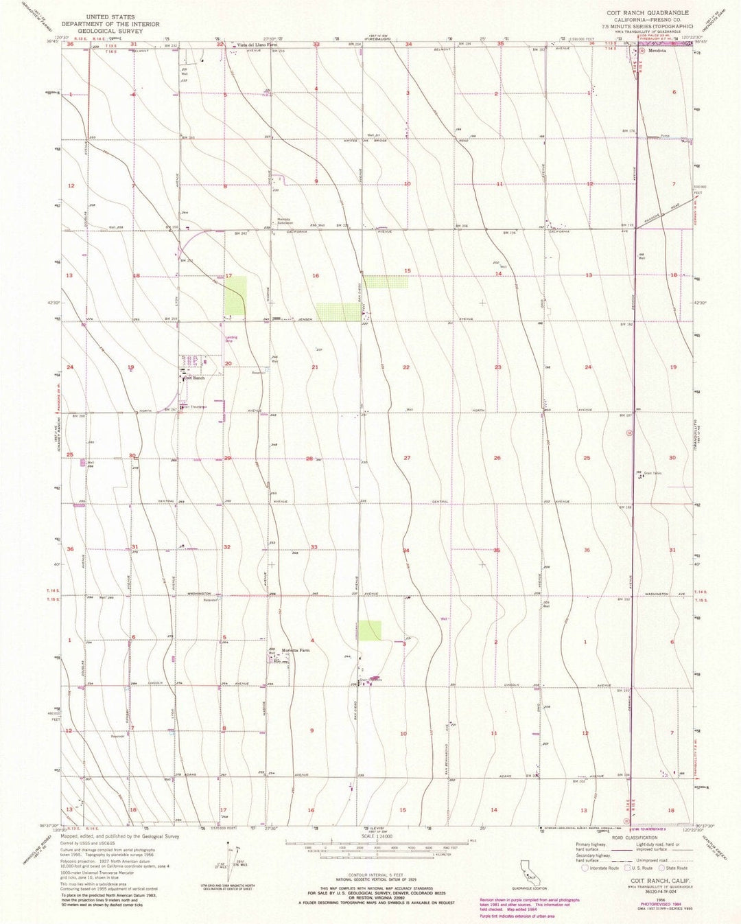 1956 Coit Ranch, CA - California - USGS Topographic Map