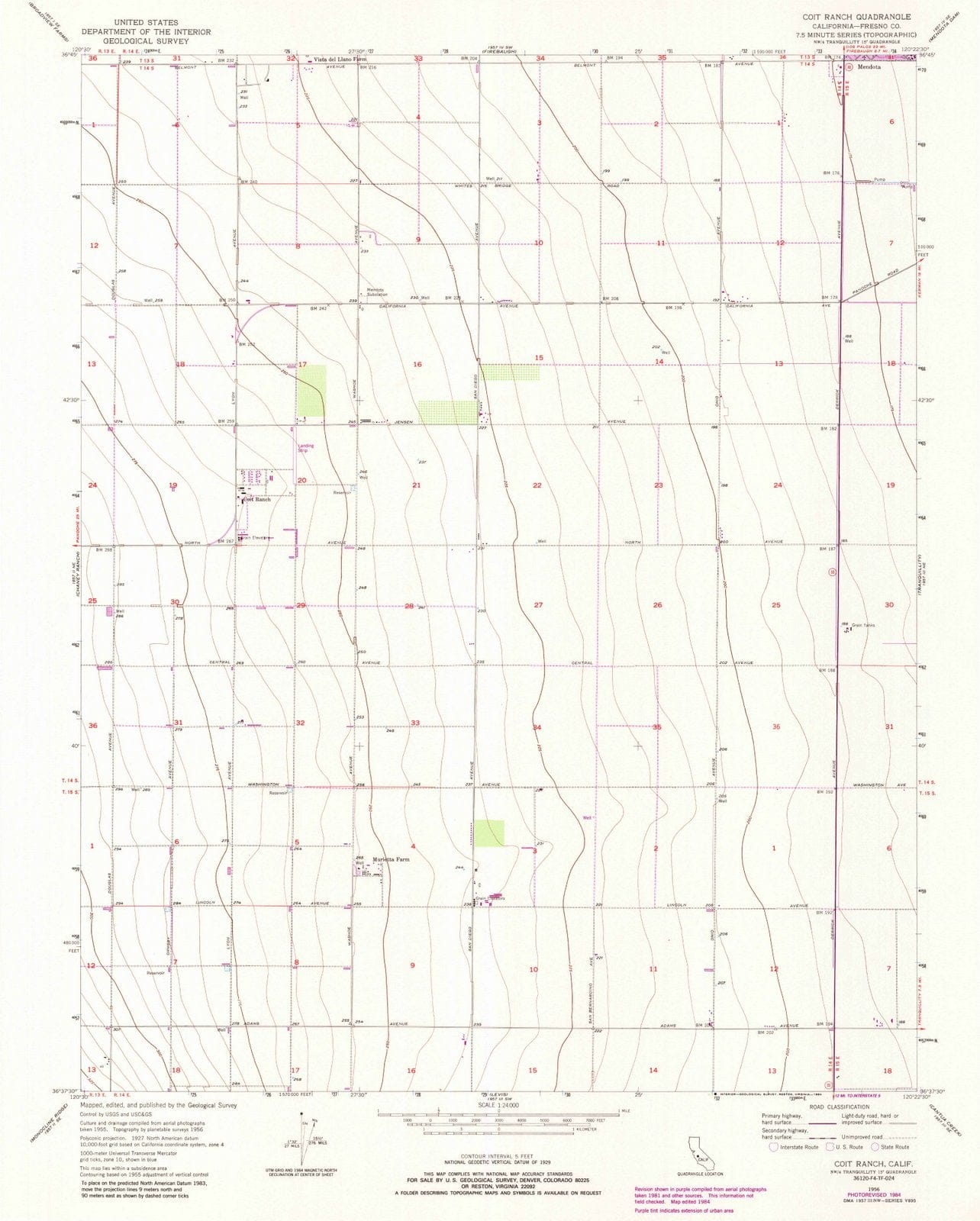 1956 Coit Ranch, CA - California - USGS Topographic Map