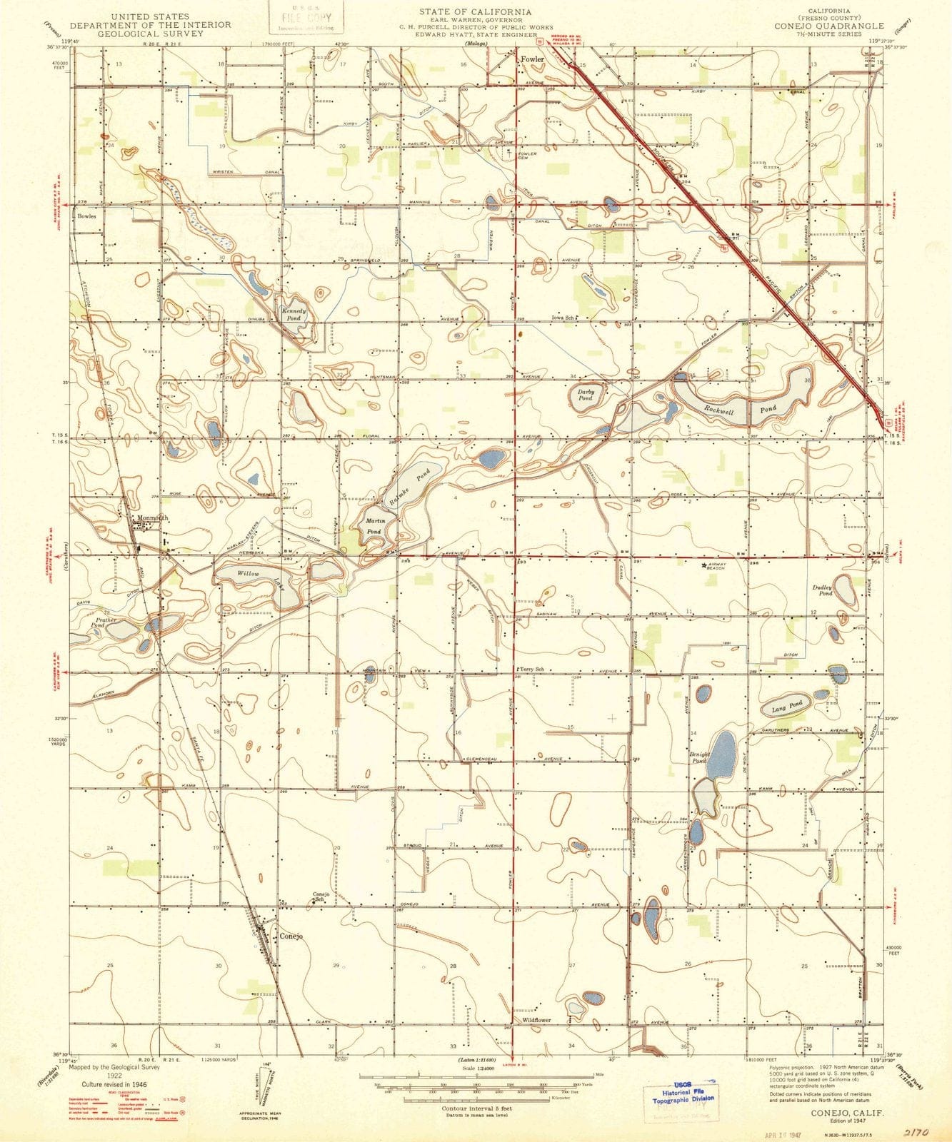 1947 Conejo, CA - California - USGS Topographic Map