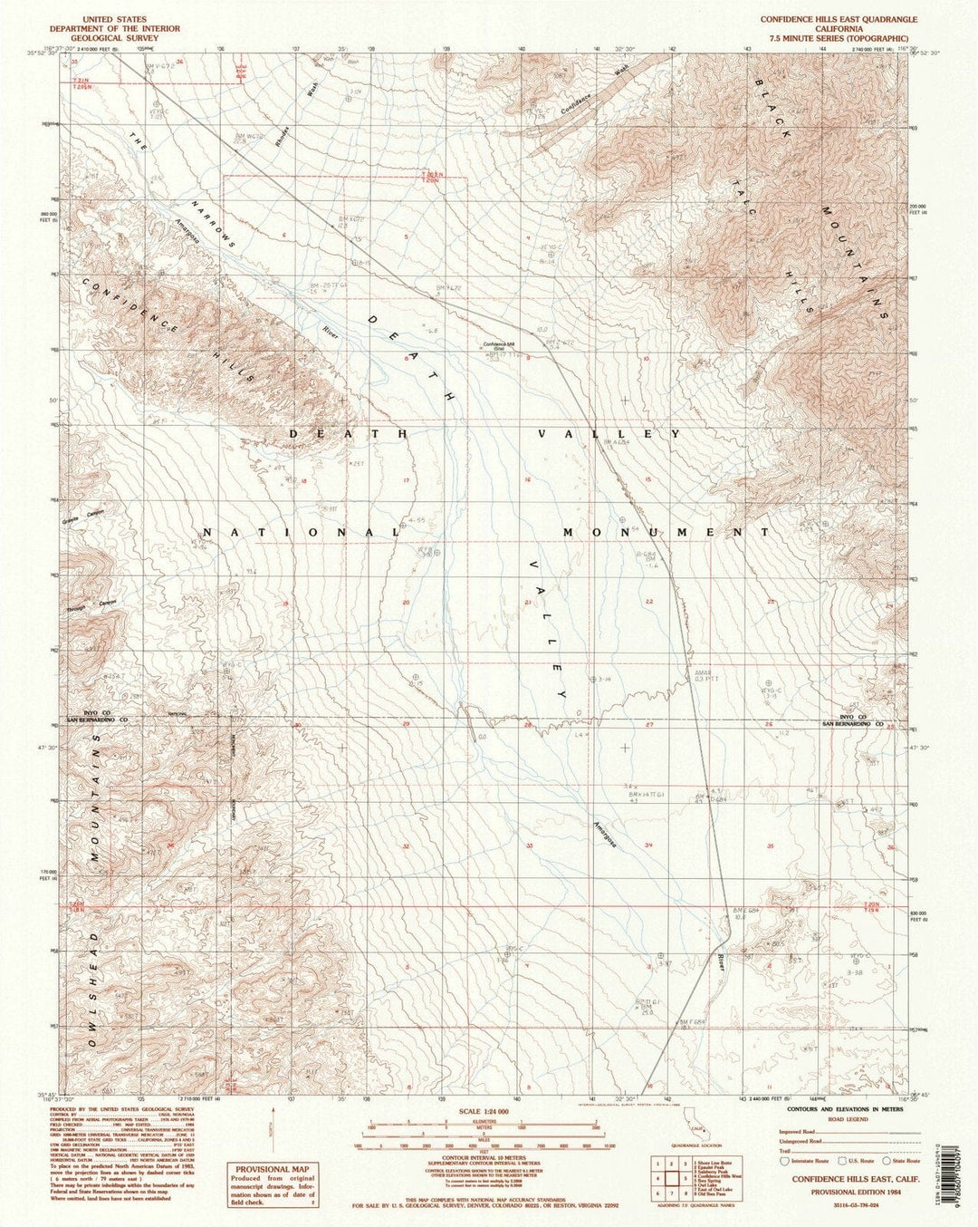 1984 Confidence Hills East, CA - California - USGS Topographic Map