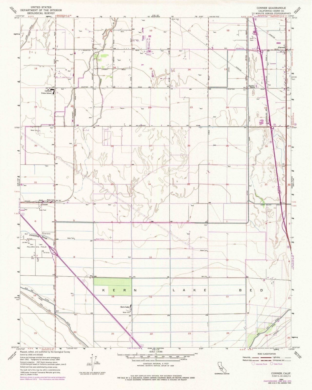 1954 Conner, CA - California - USGS Topographic Map