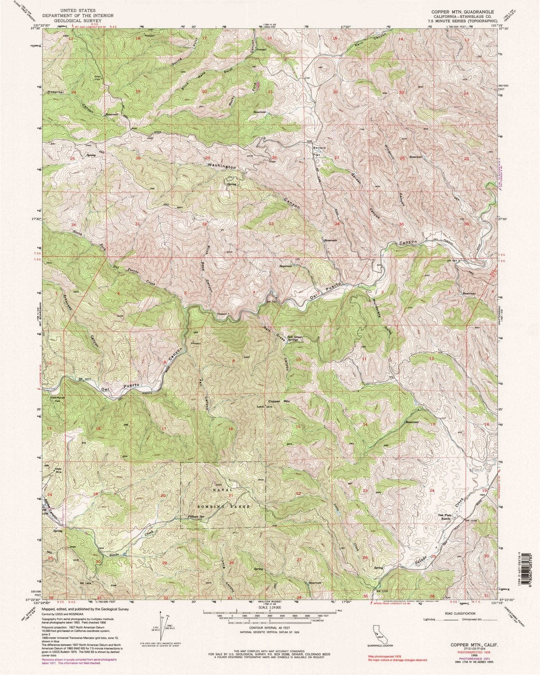 1956 Copper MTN, CA - California - USGS Topographic Map
