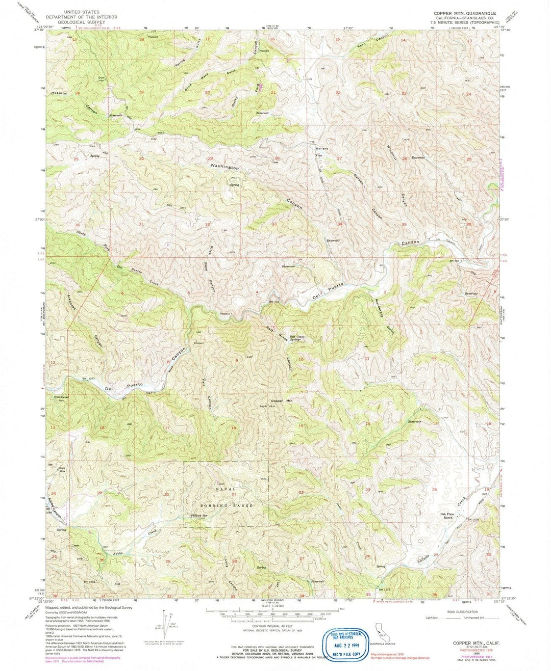 1956 Copper MTN, CA - California - USGS Topographic Map v2