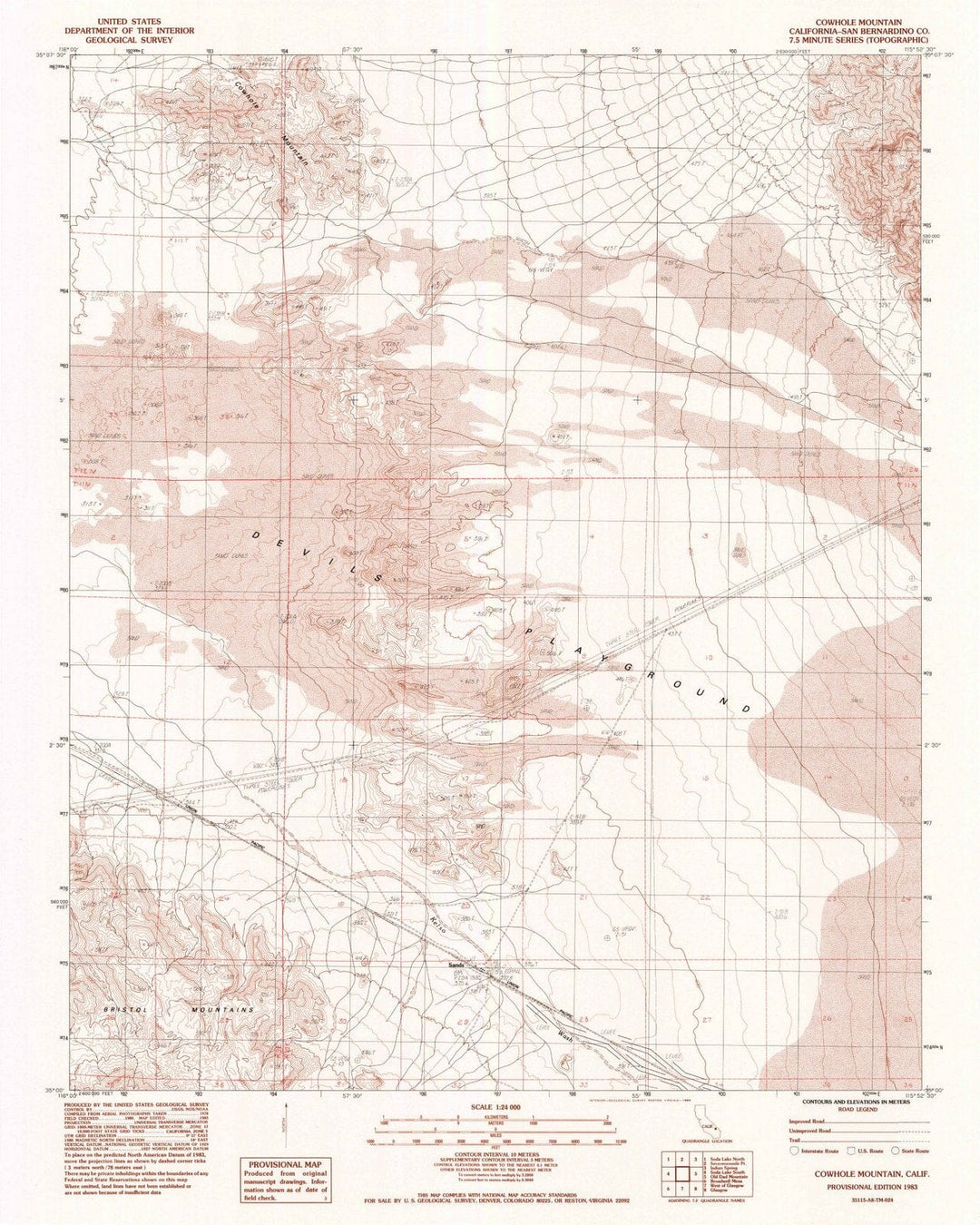1983 Cowhole Mountain, CA - California - USGS Topographic Map