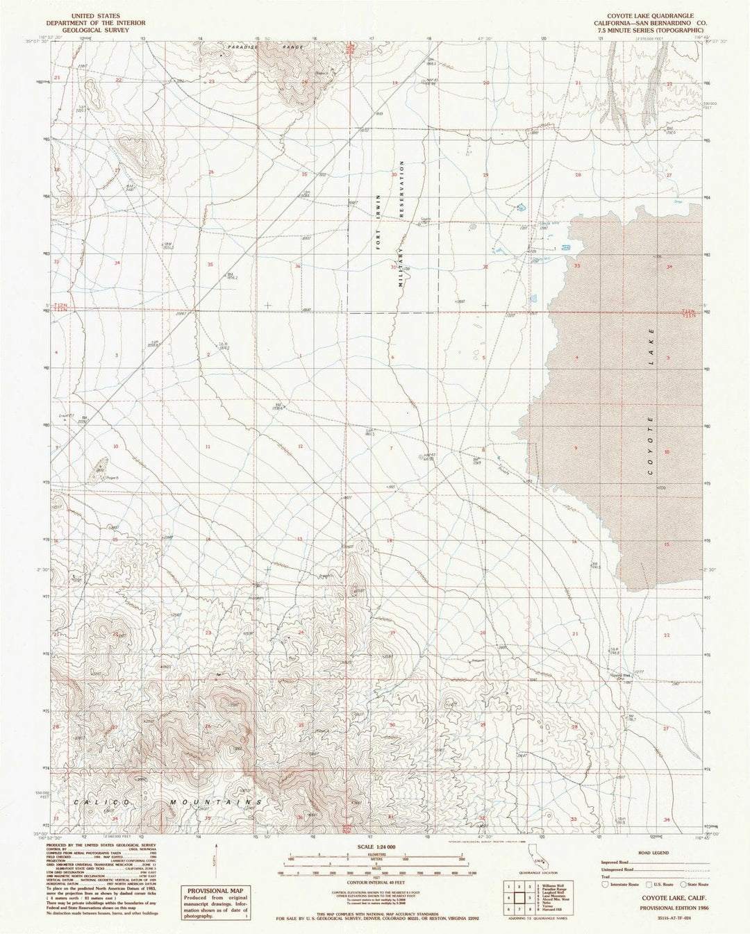 1986 Coyote Lake, CA - California - USGS Topographic Map