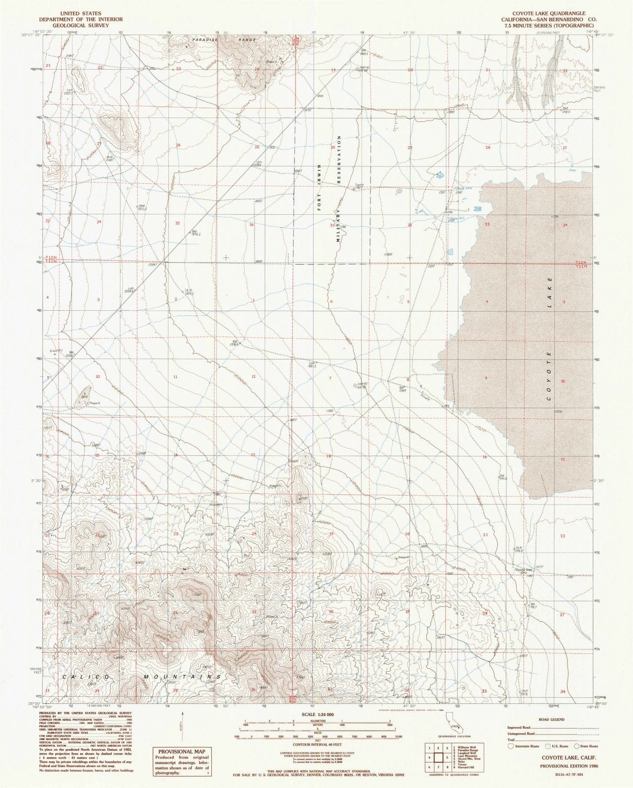 1986 Coyote Lake, CA - California - USGS Topographic Map