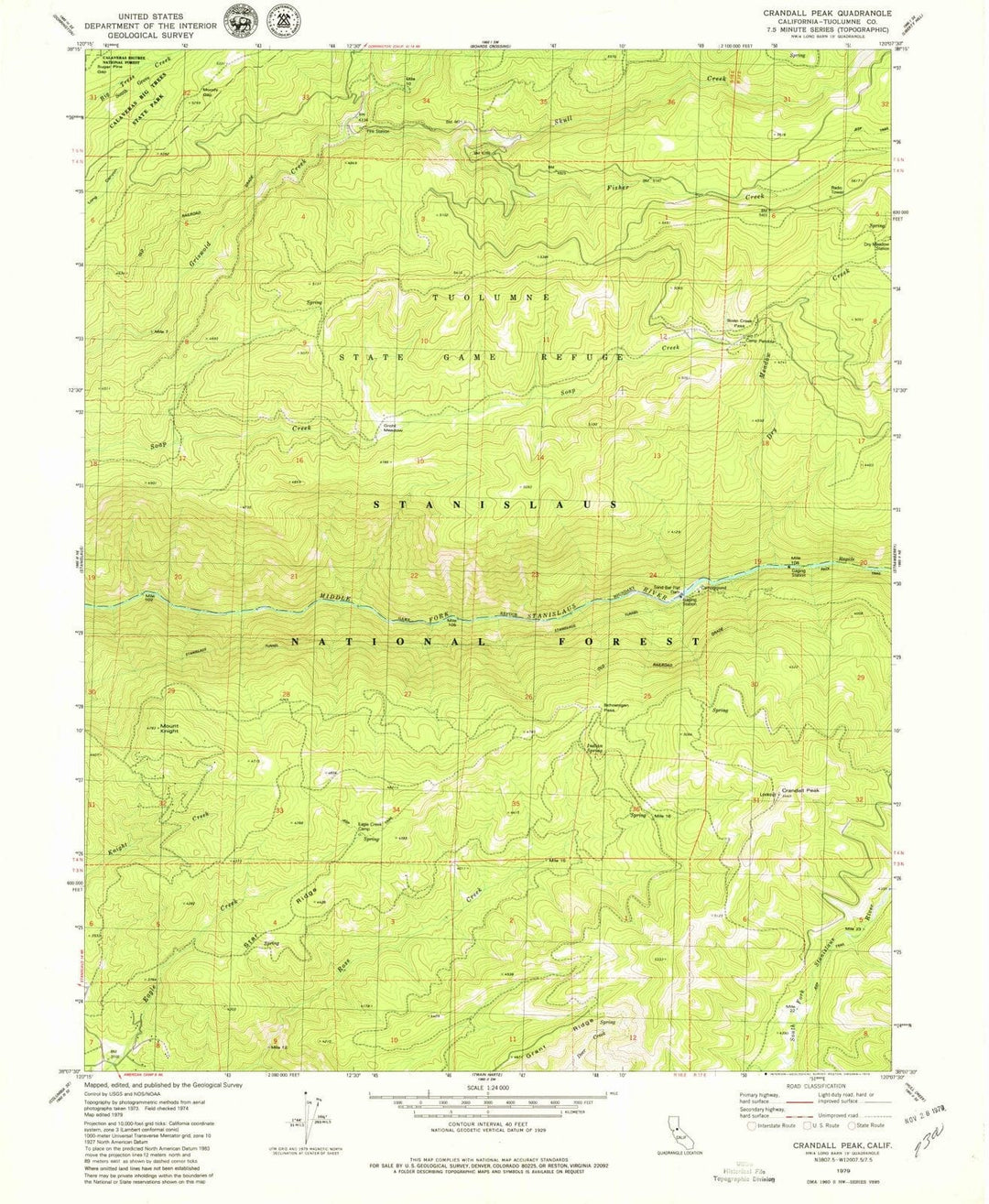 1979 Crandall Peak, CA - California - USGS Topographic Map