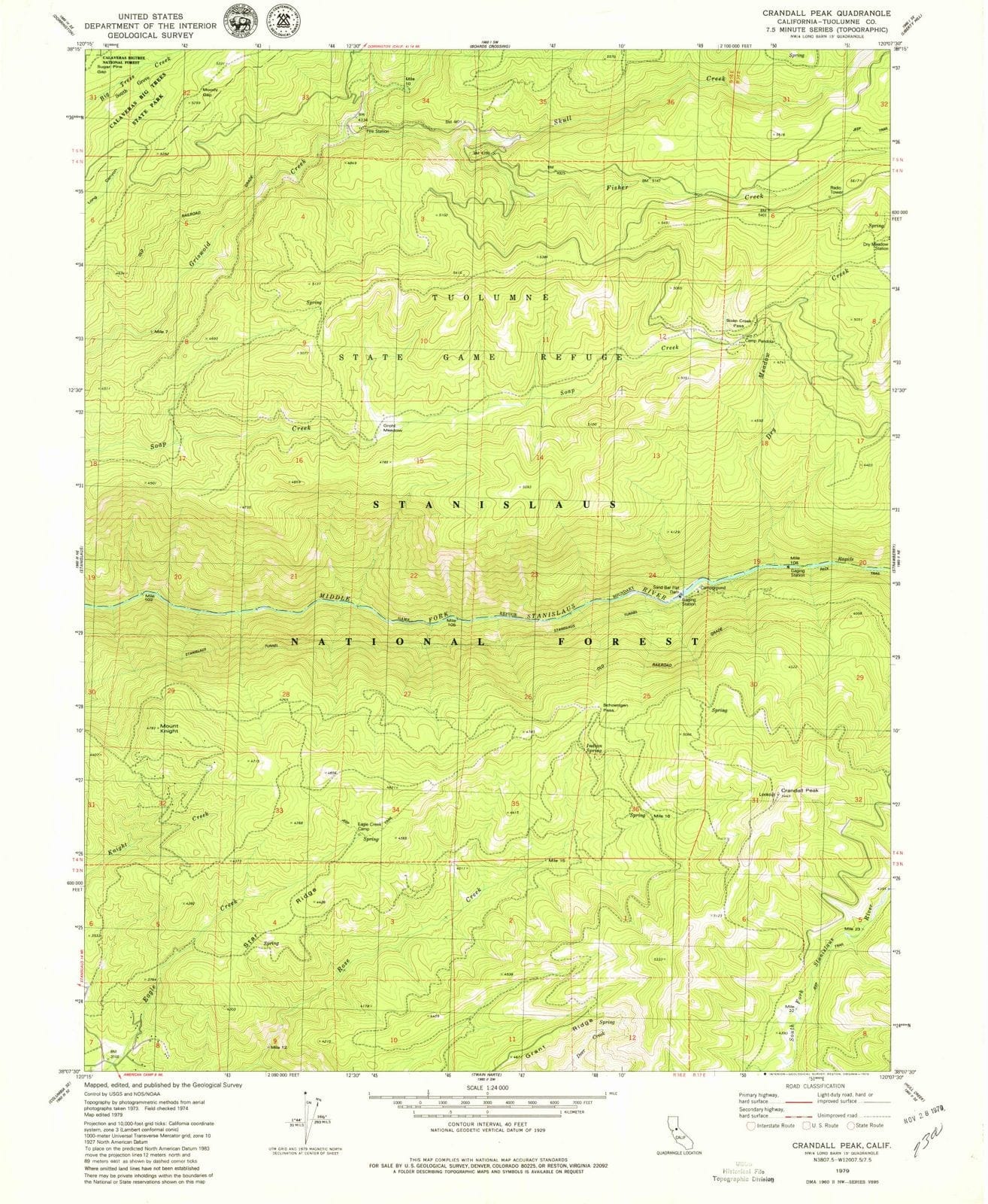 1979 Crandall Peak, CA - California - USGS Topographic Map