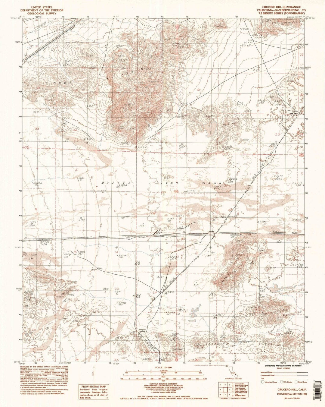 1983 Crucero Hill, CA - California - USGS Topographic Map