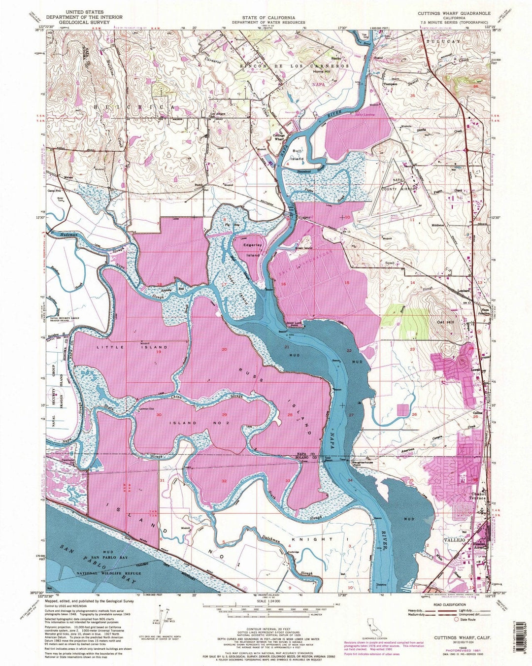 1949 Cuttings Wharf, CA - California - USGS Topographic Map