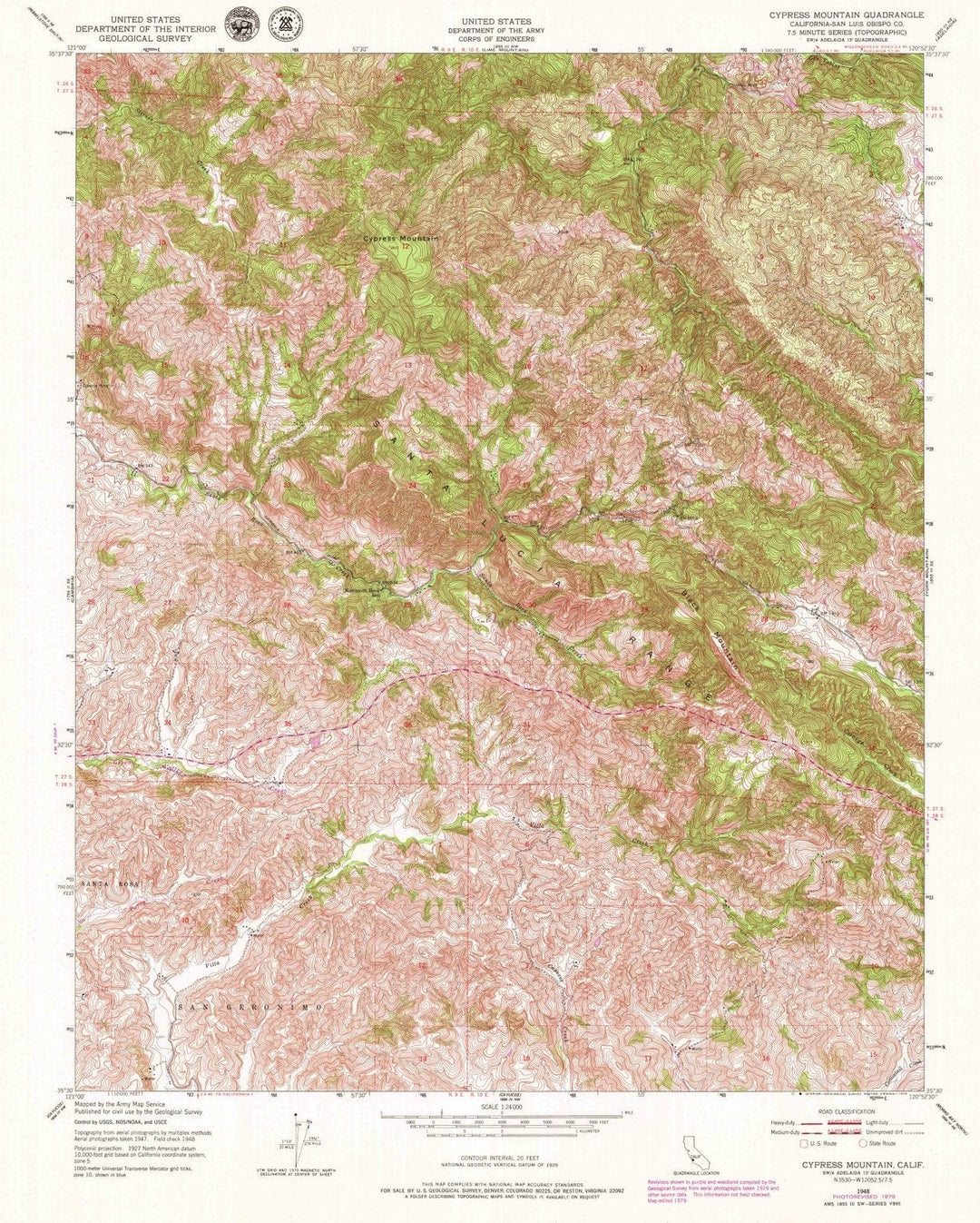 1948 Cypress Mountain, CA - California - USGS Topographic Map