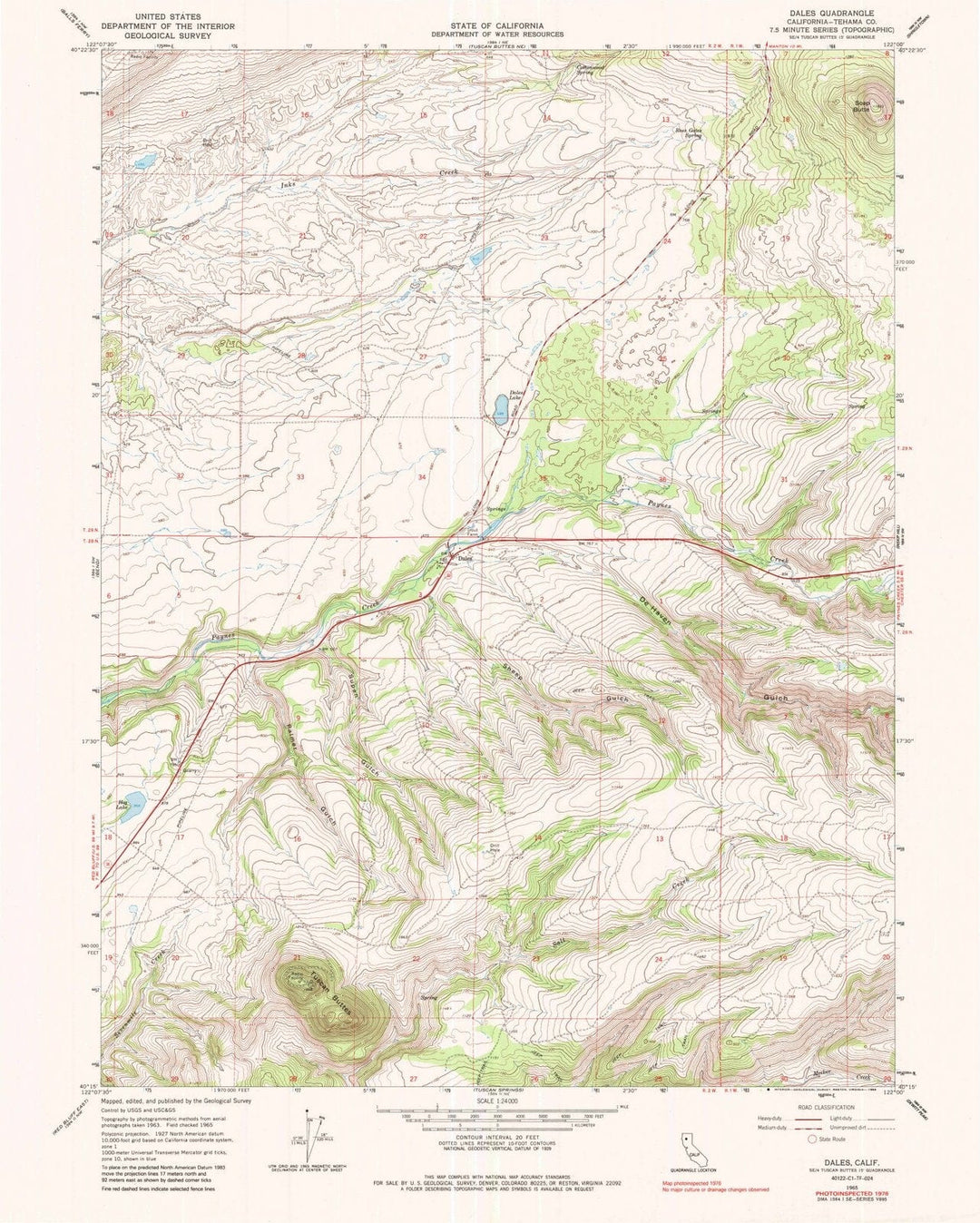 1965 Dales, CA - California - USGS Topographic Map