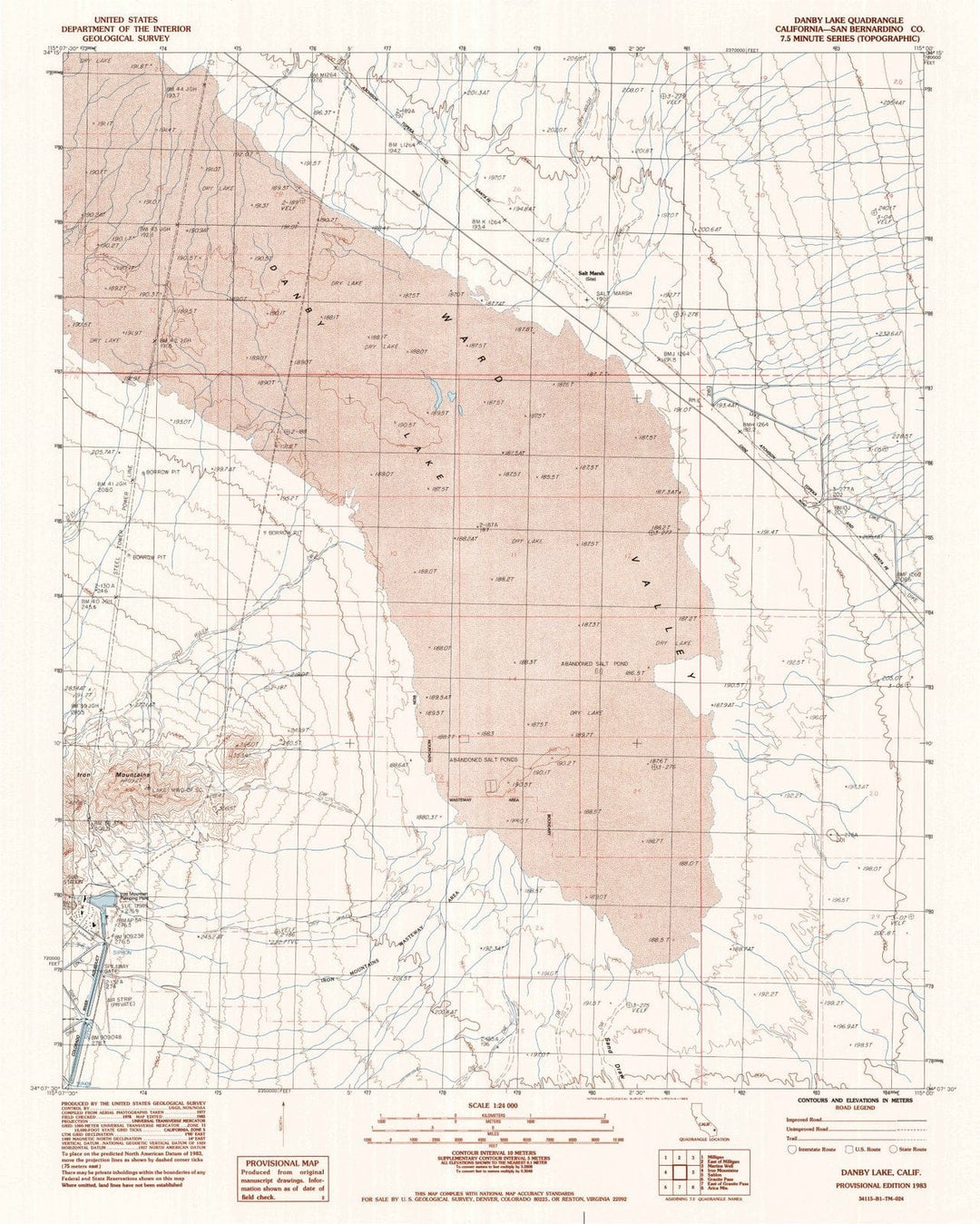 1983 Danby Lake, CA - California - USGS Topographic Map