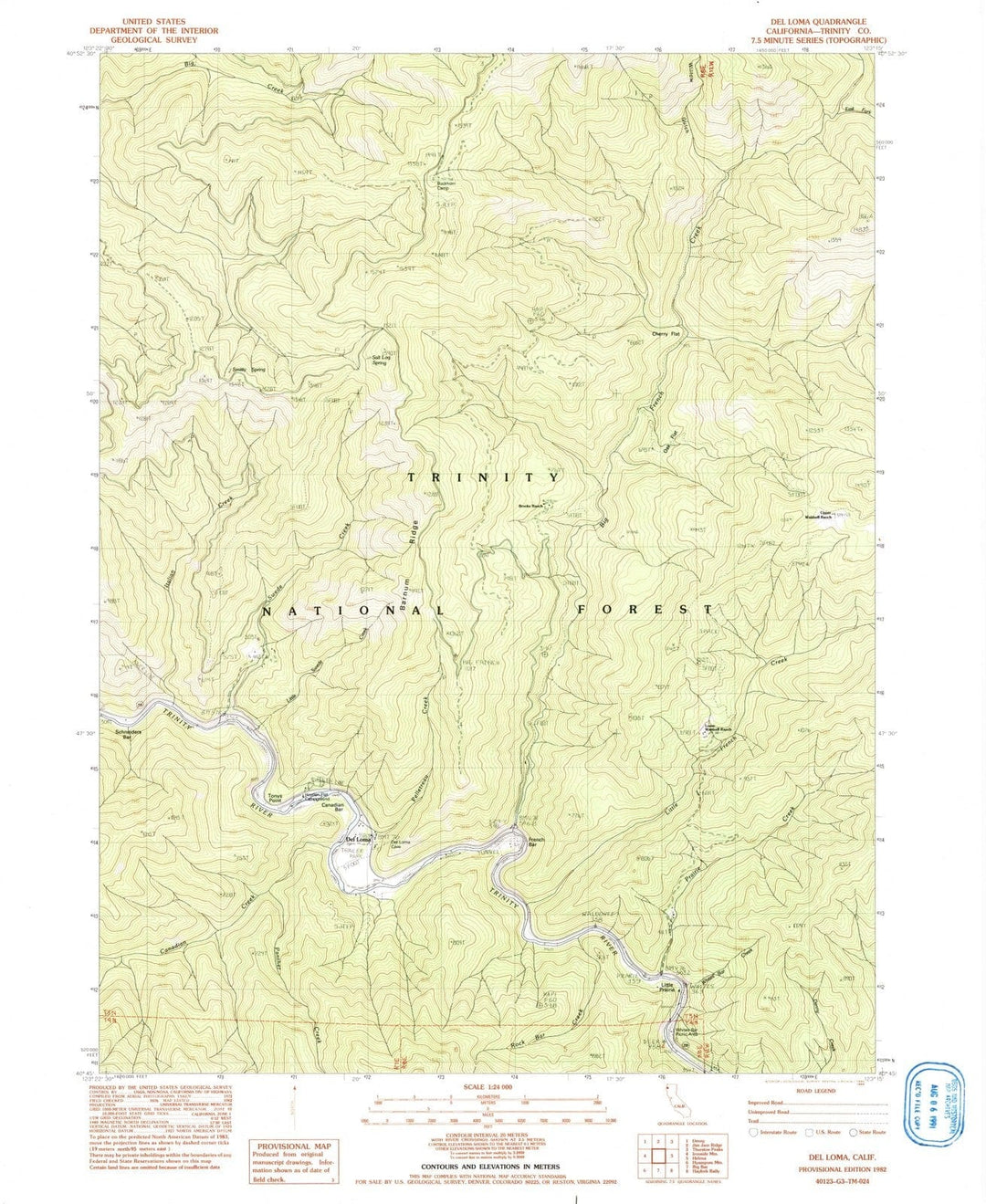 1982 Del Loma, CA - California - USGS Topographic Map
