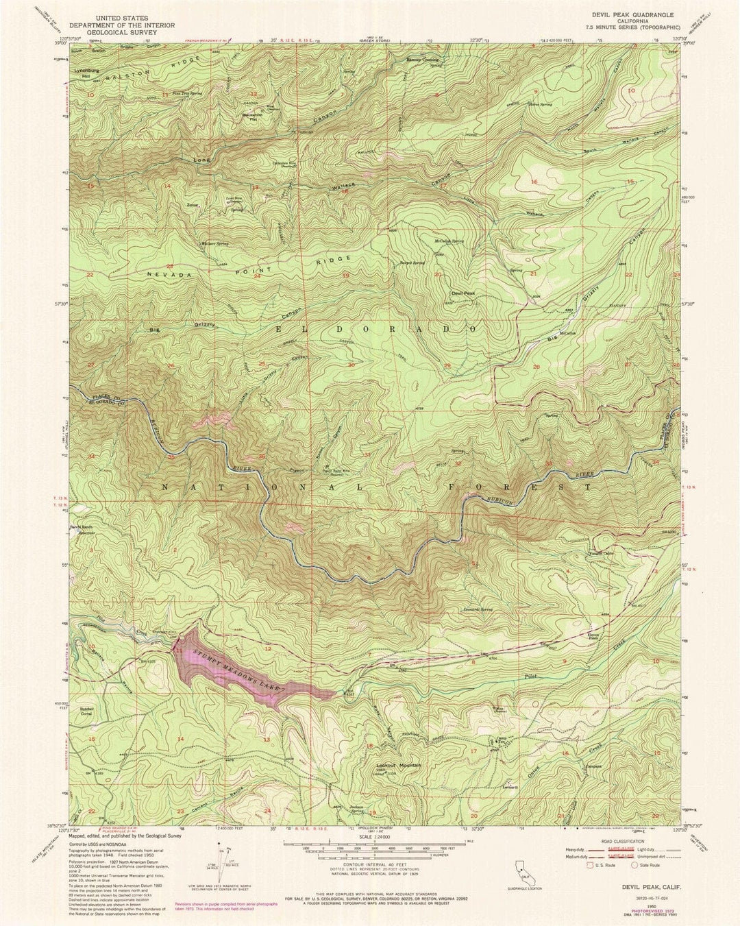 1950 Devil Peak, CA - California - USGS Topographic Map