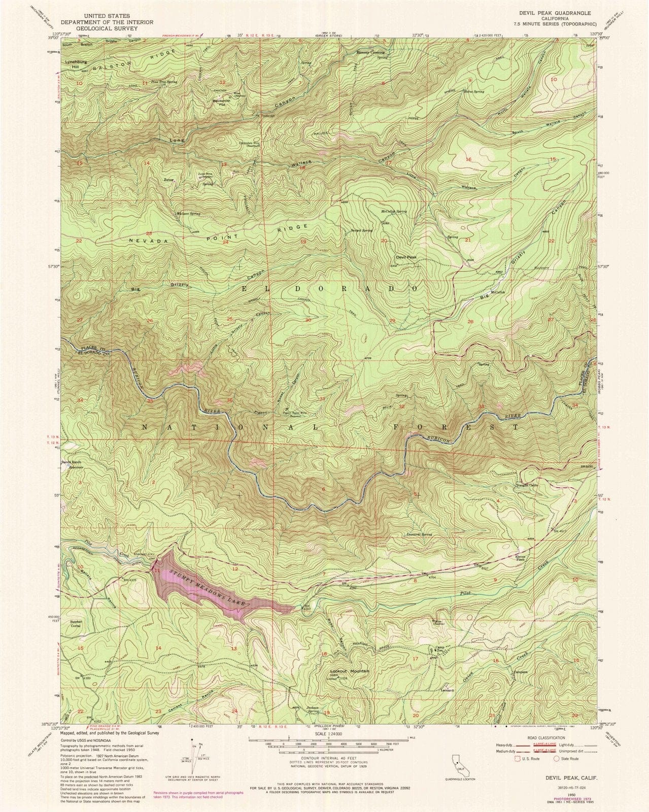 1950 Devil Peak, CA - California - USGS Topographic Map