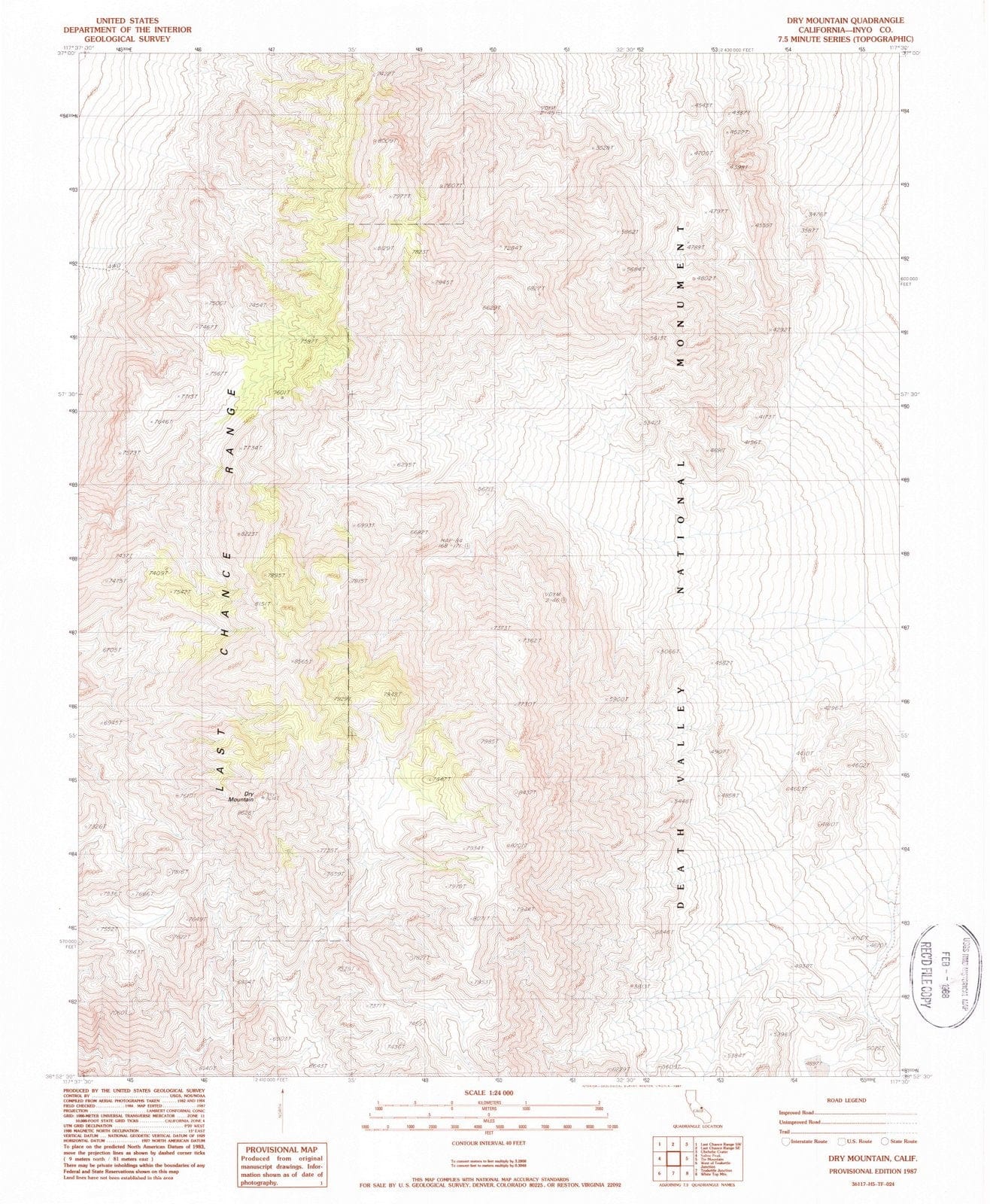 1987 Dry Mountain, CA - California - USGS Topographic Map